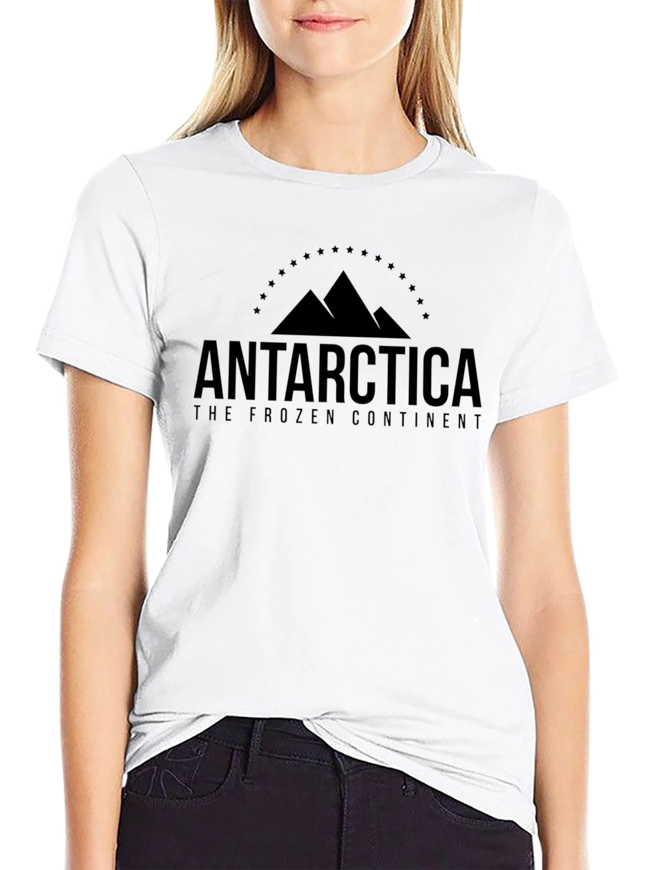 Antarctica Black T-Shirt - The Frozen Continent