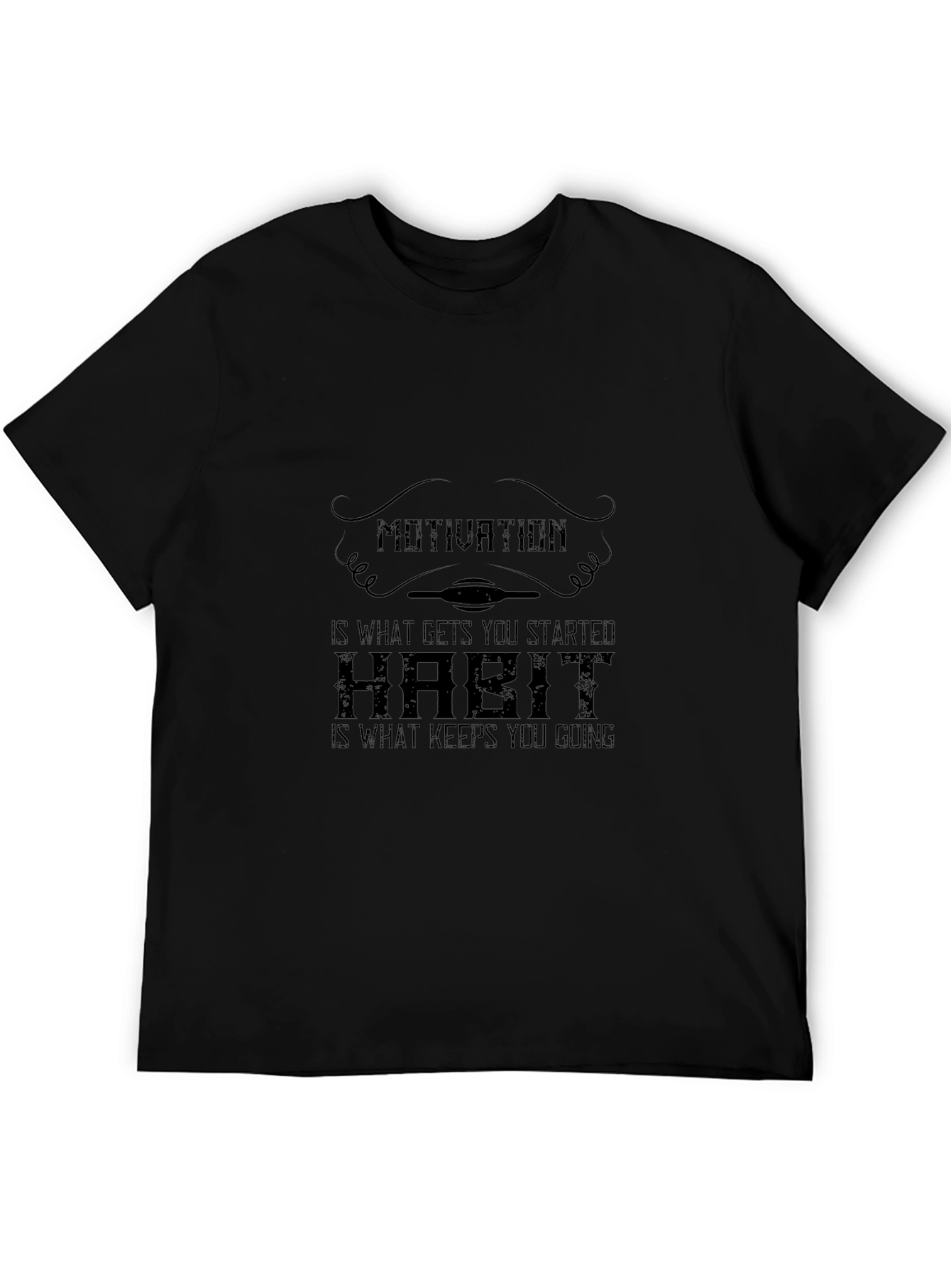 Motivation & Habit Graphic Tee - Black
