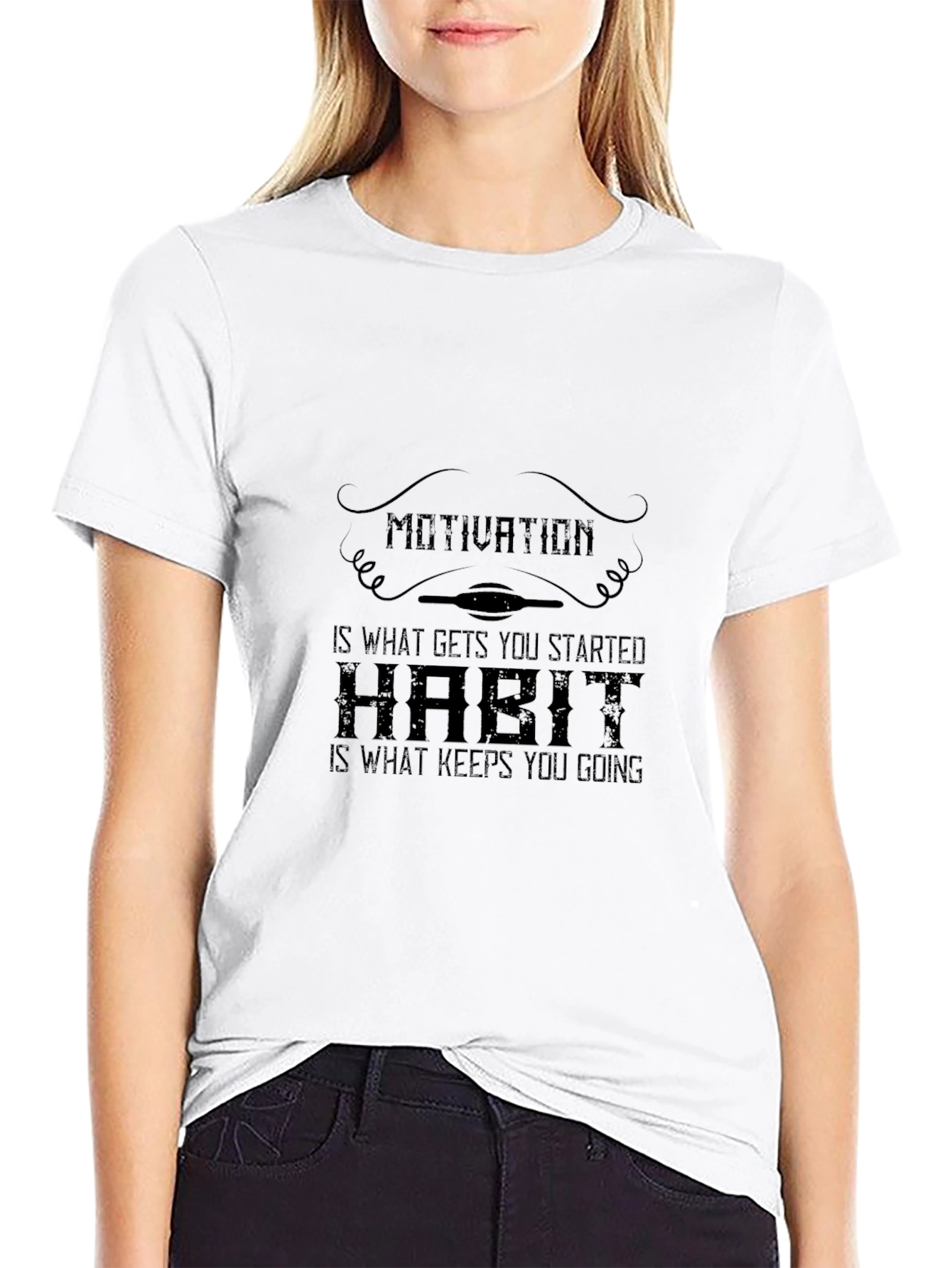 Motivation & Habit Graphic Tee - Black