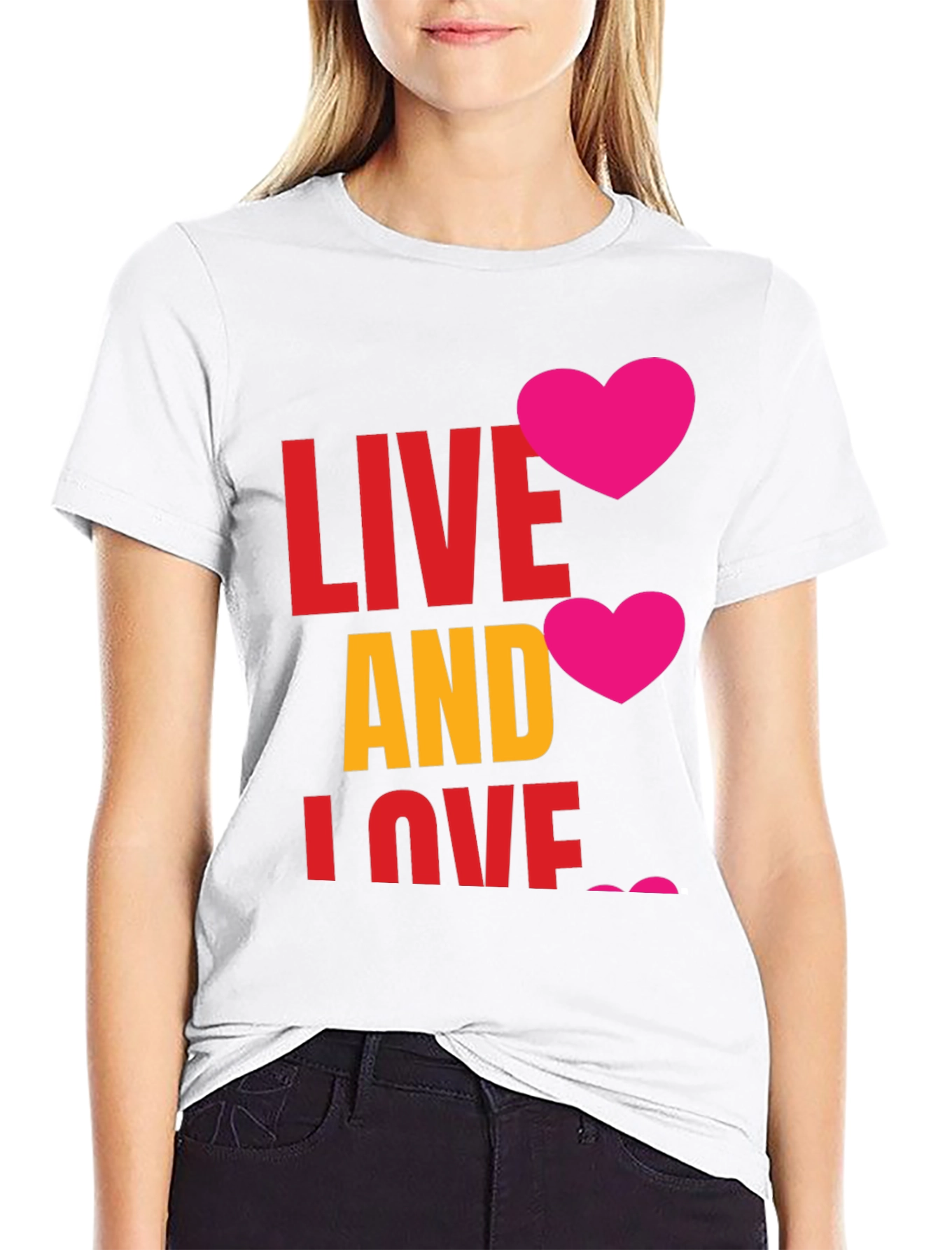 Live and Love Graphic T-Shirt