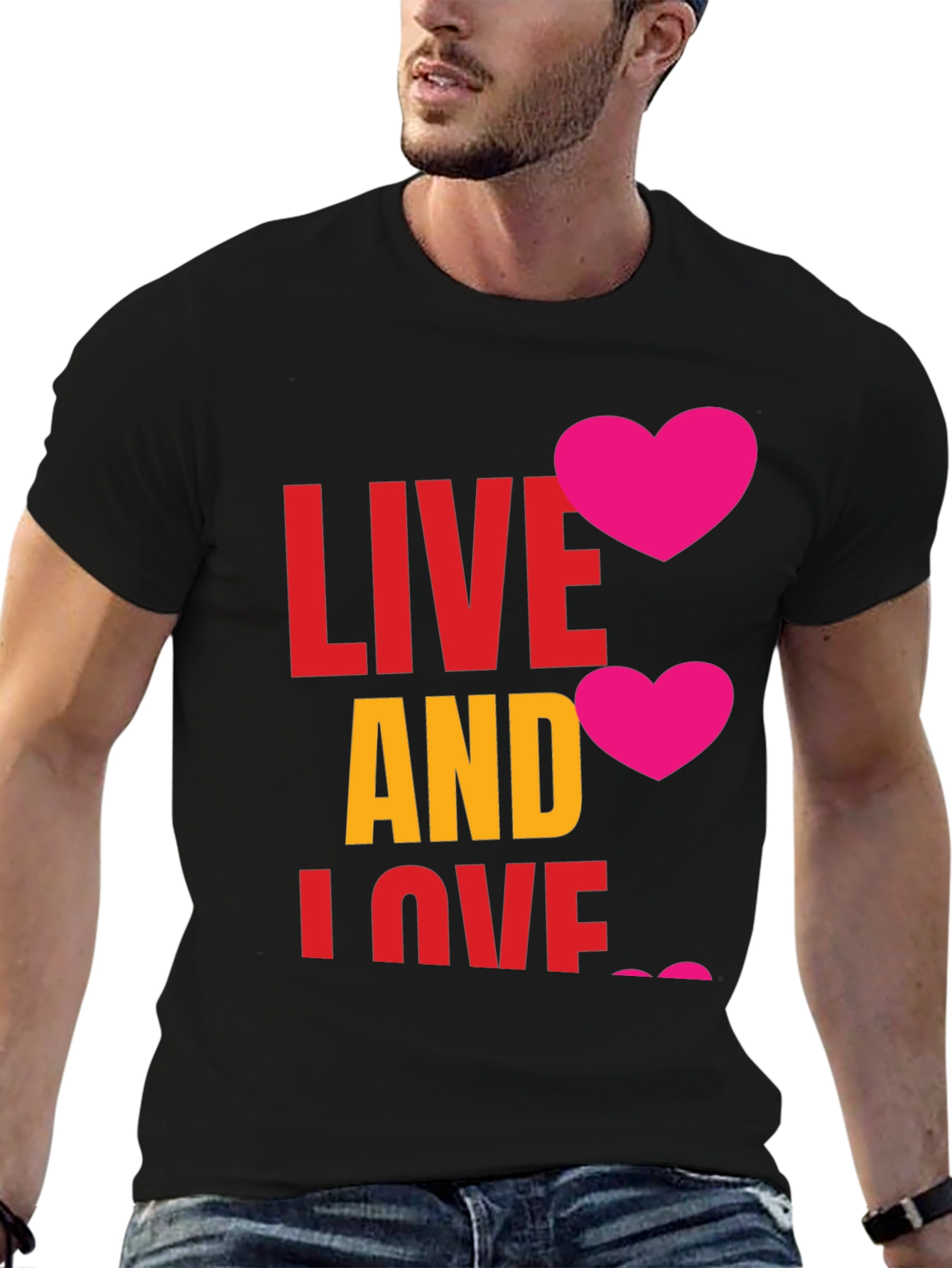 Live and Love Graphic T-Shirt