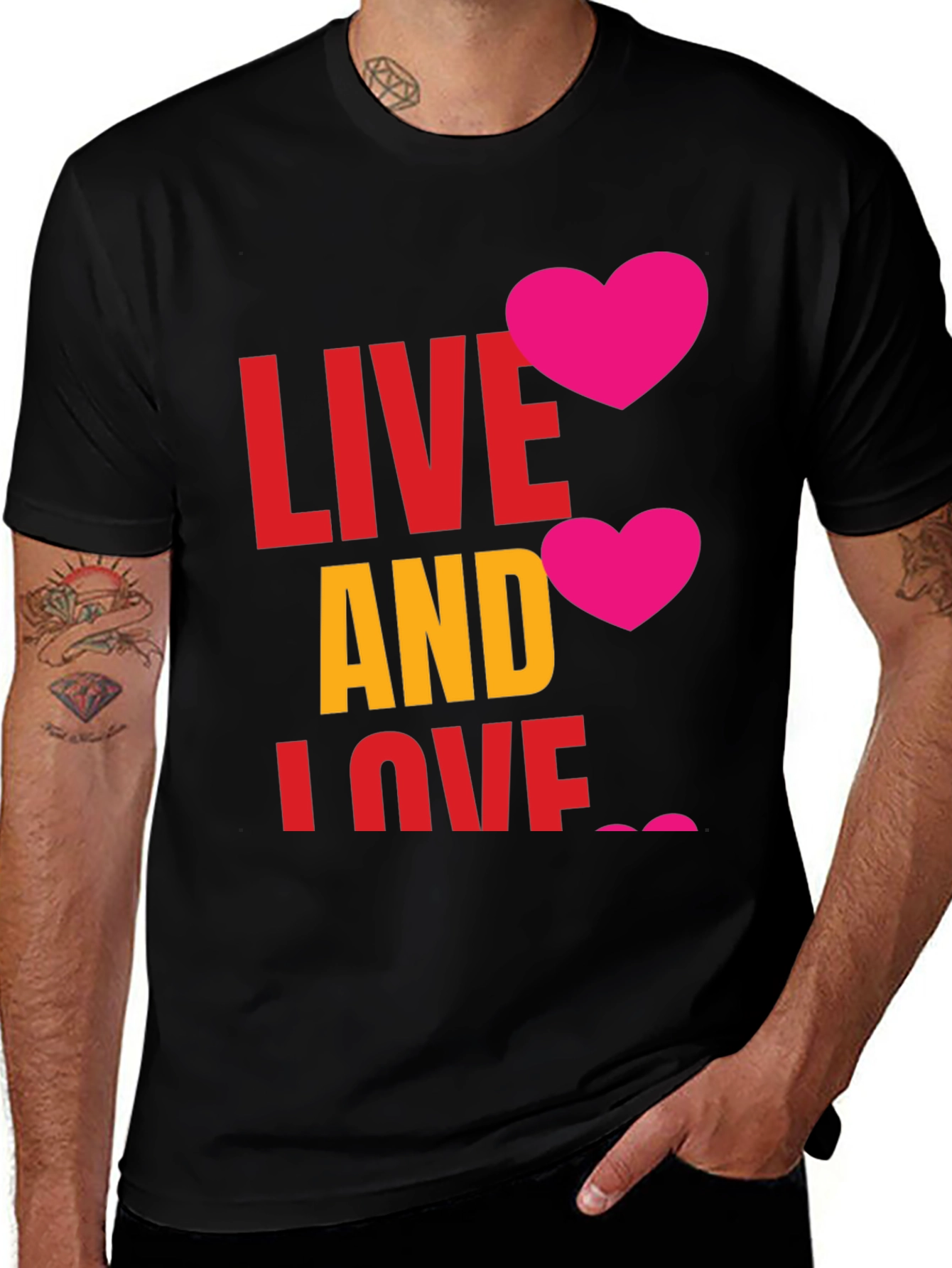 Live and Love Graphic T-Shirt