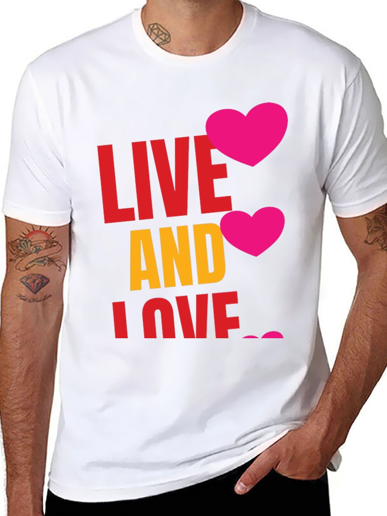 Live and Love Graphic T-Shirt