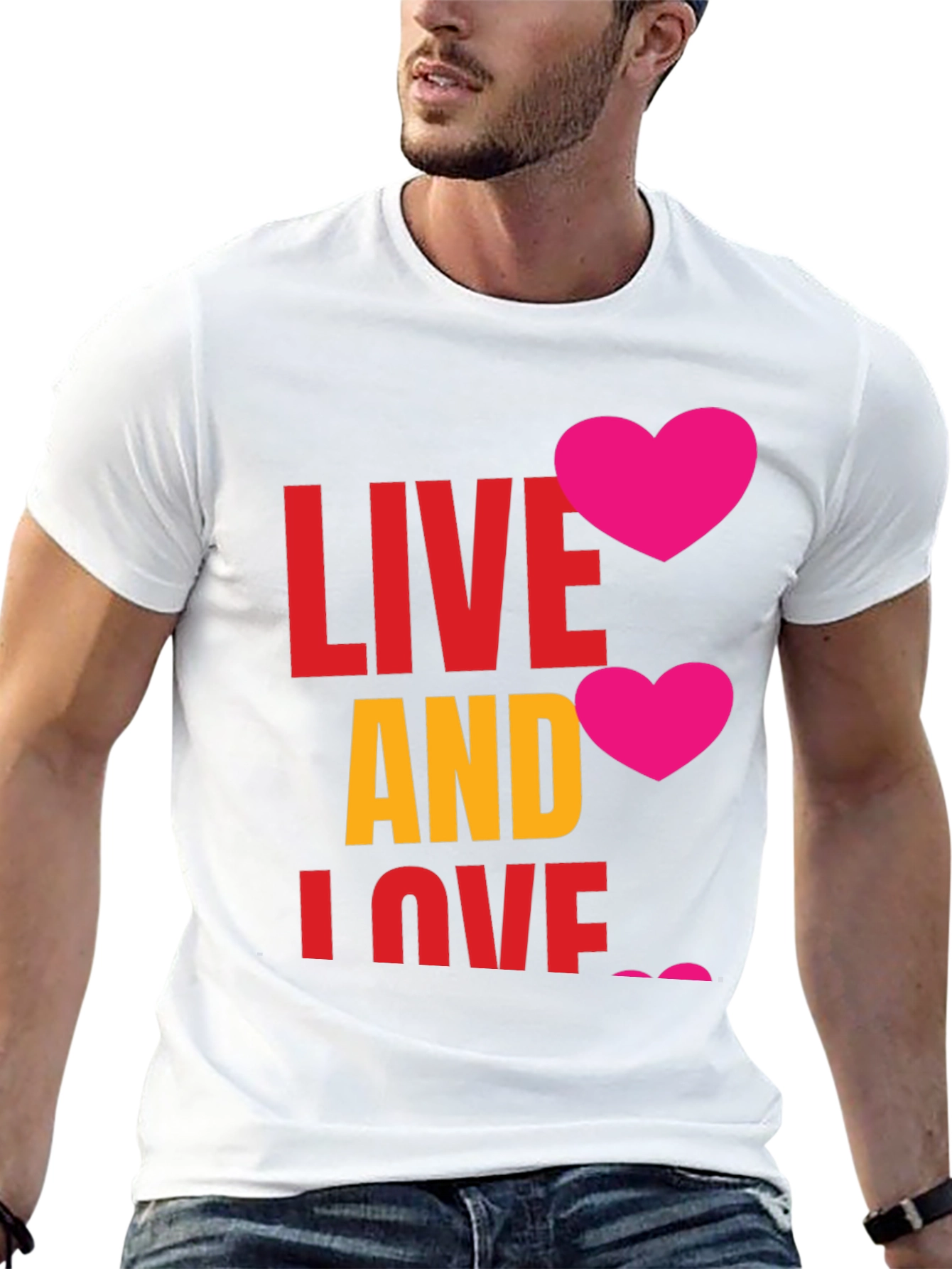Live and Love Graphic T-Shirt