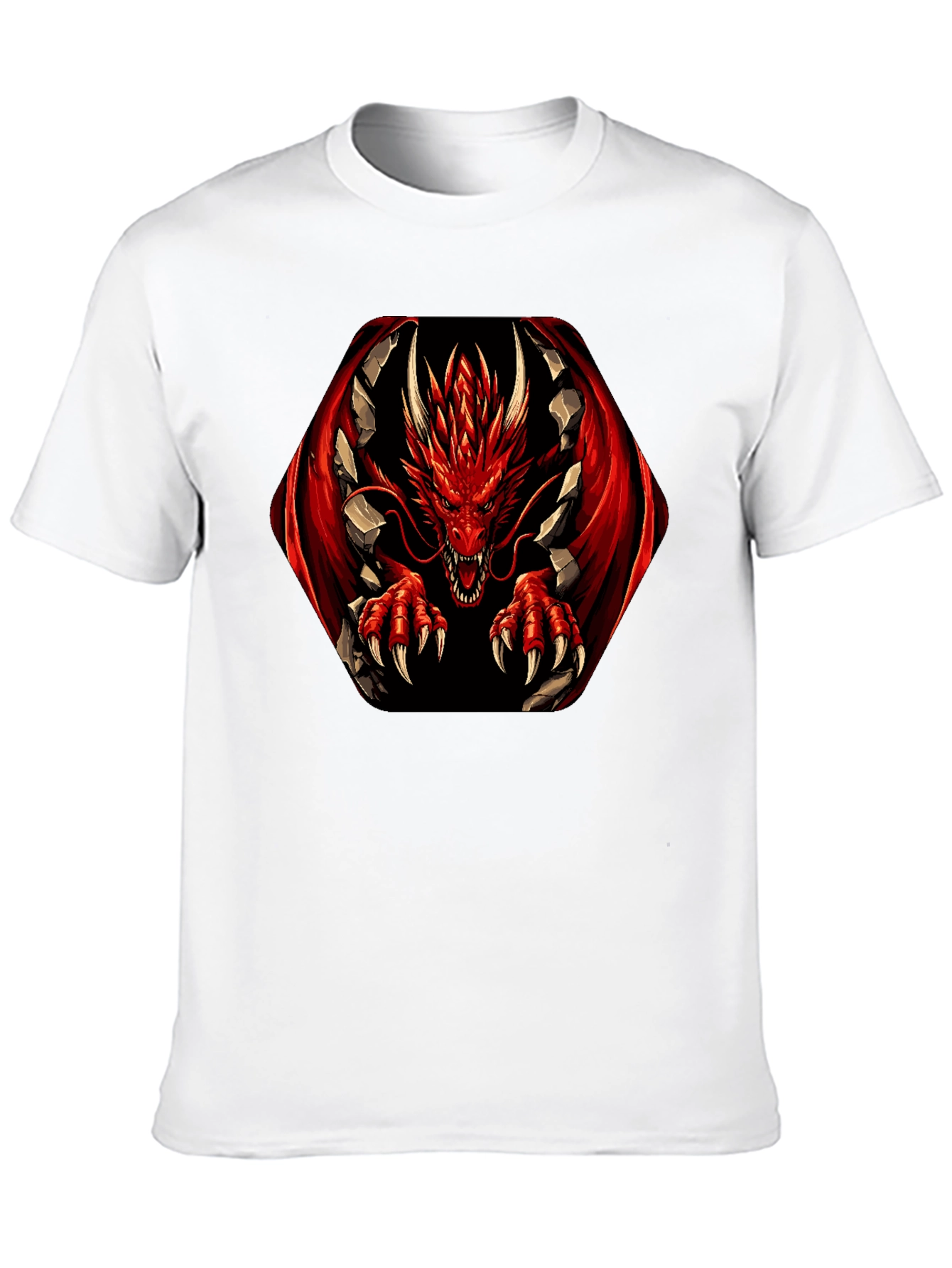 Red Dragon Graphic Tee - Mens Black T-Shirt