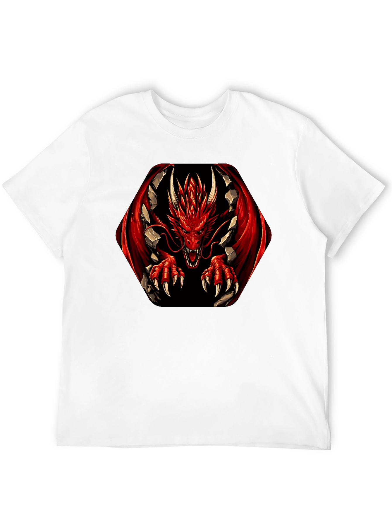 Red Dragon Graphic Tee - Mens Black T-Shirt