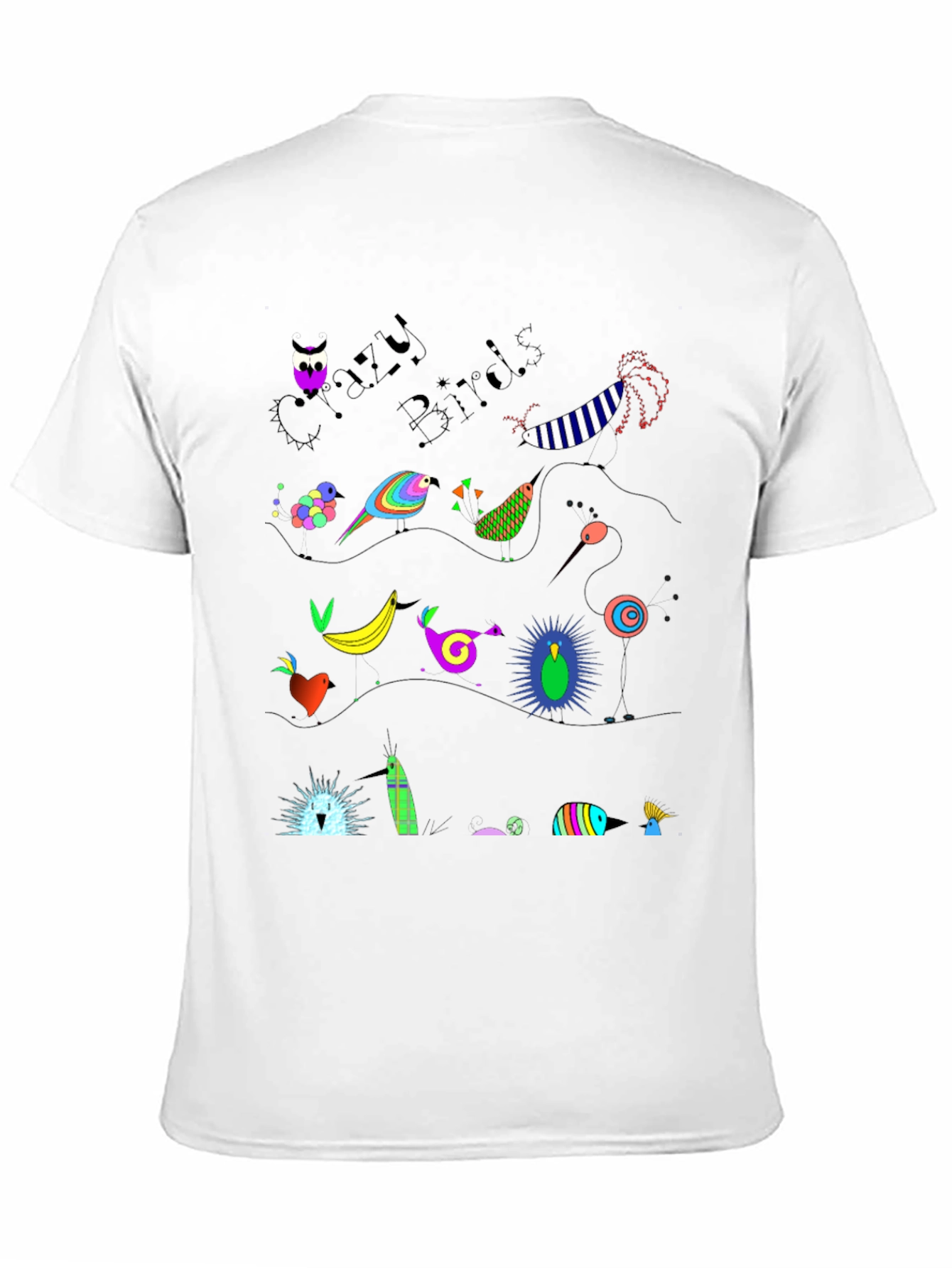 Crazy Birds Graphic T-Shirt