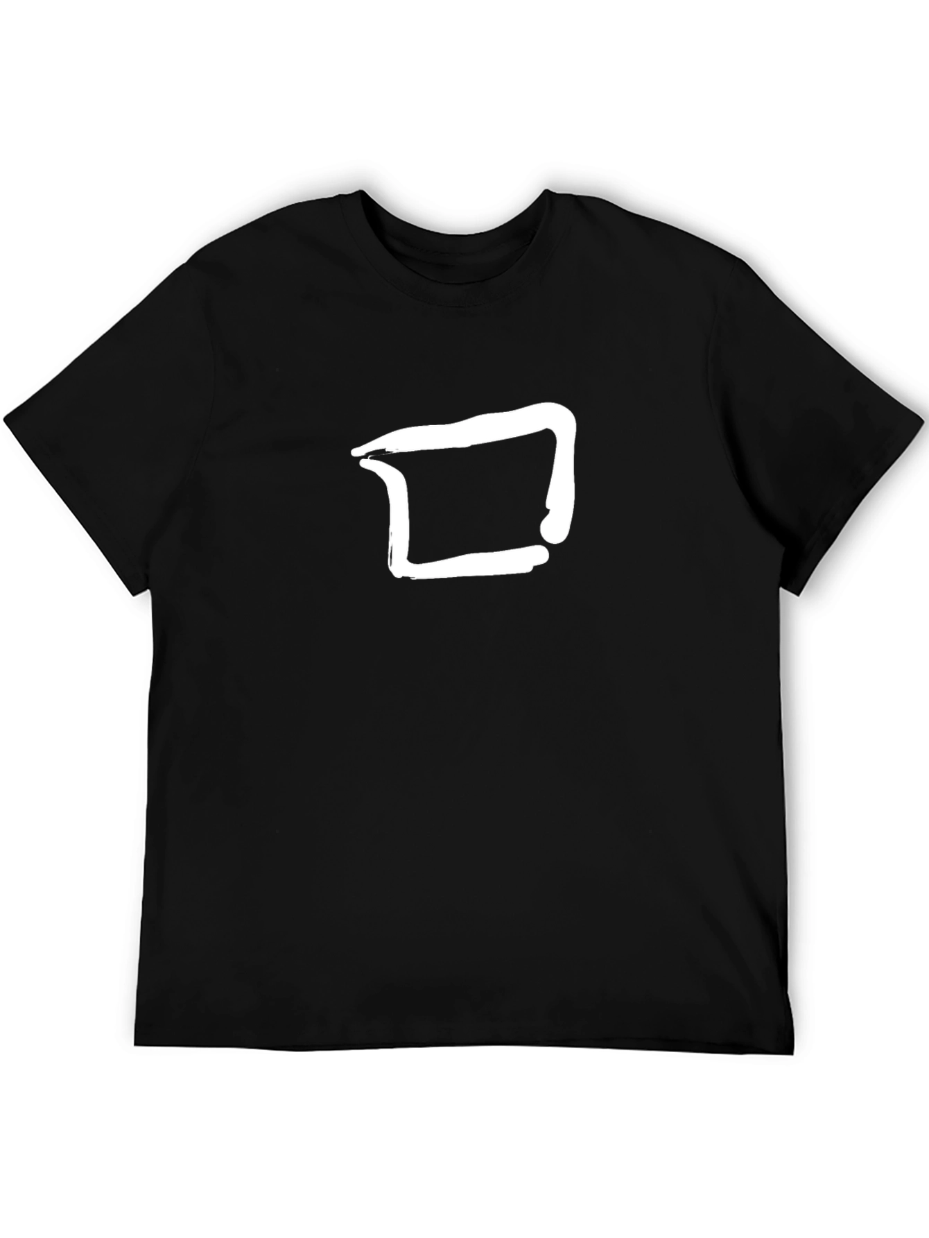 Minimalist Graphic Tee - Black Cotton Blend