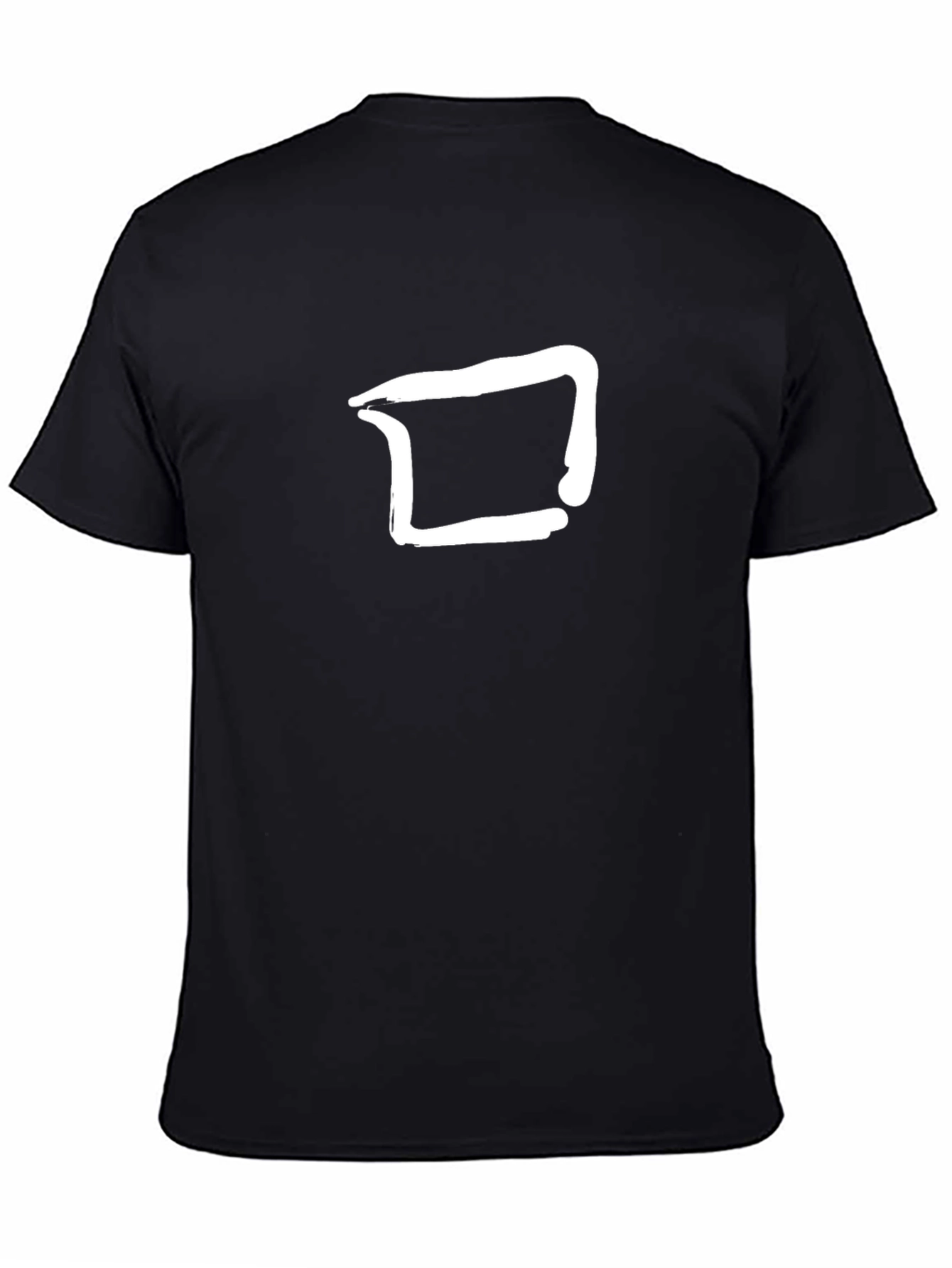 Minimalist Graphic Tee - Black Cotton Blend