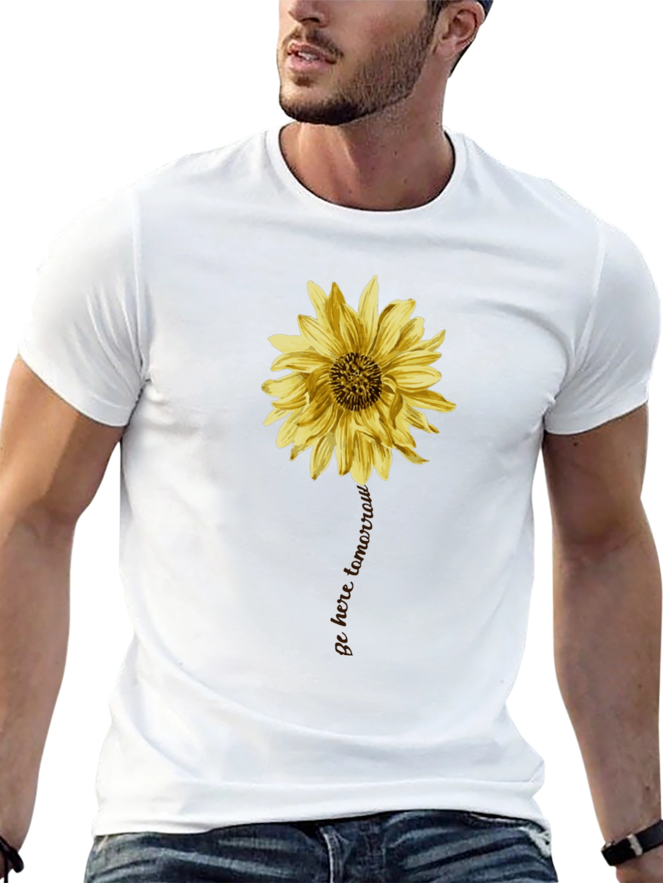 Sunflower Graphic Black T-Shirt