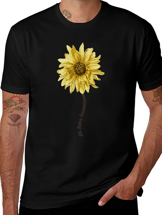 Sunflower Graphic Black T-Shirt
