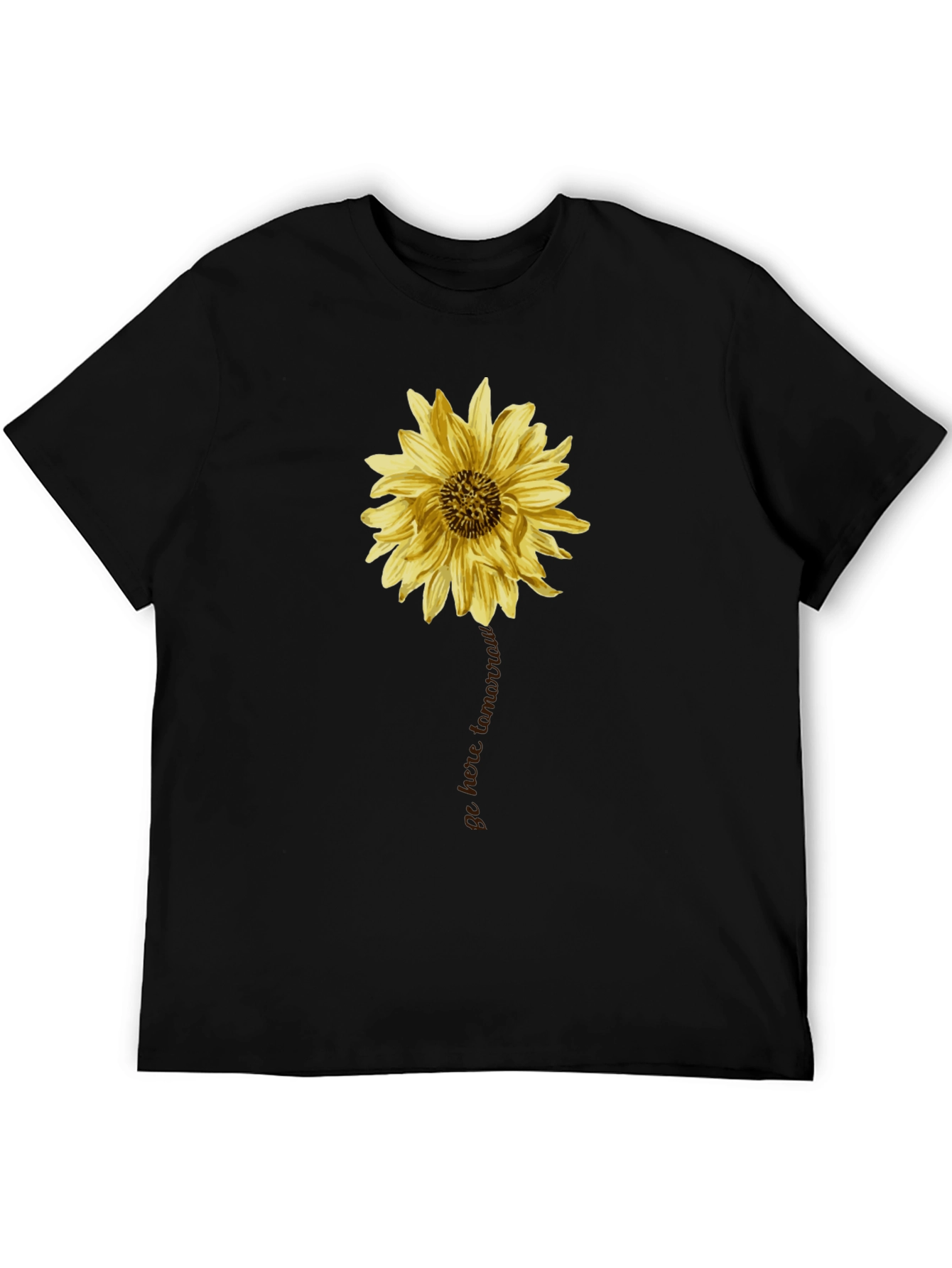 Sunflower Graphic Black T-Shirt
