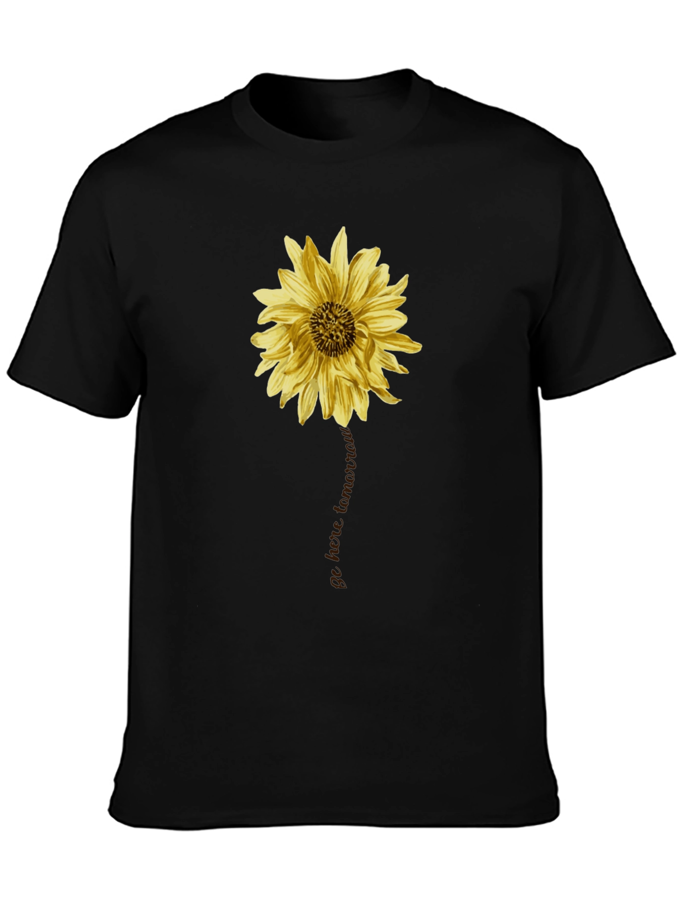 Sunflower Graphic Black T-Shirt