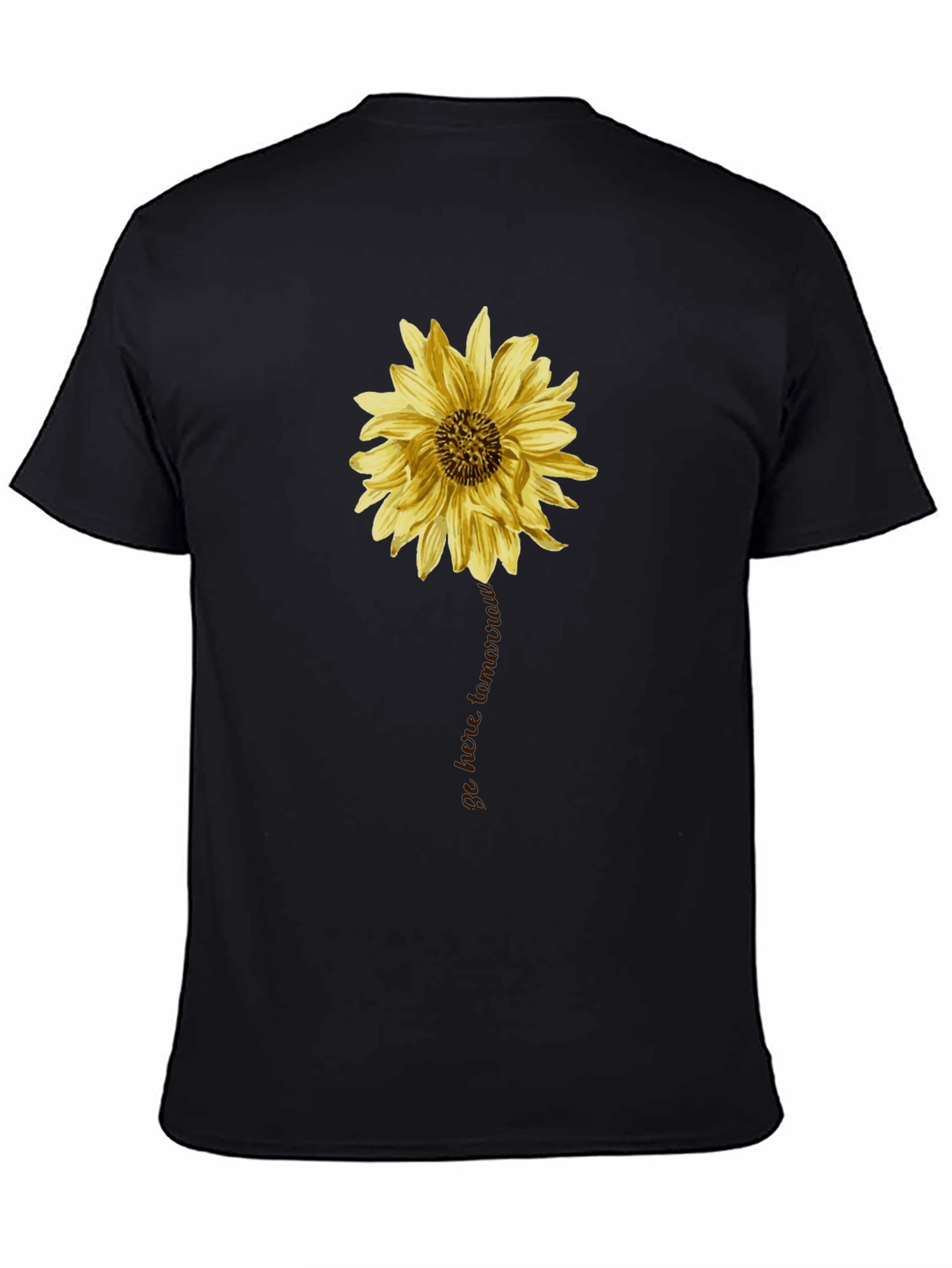 Sunflower Graphic Black T-Shirt