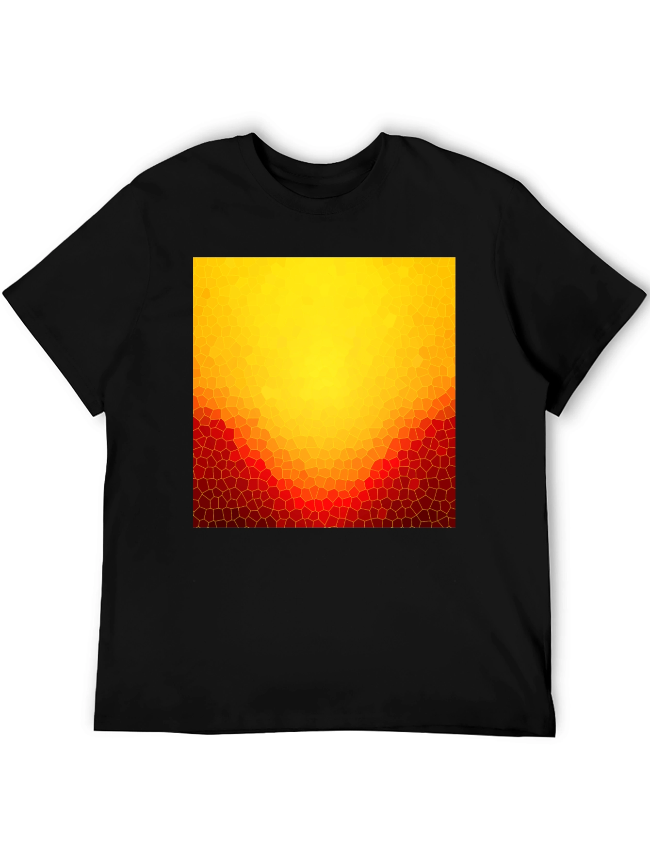 Abstract Mosaic Graphic Tee - Stylish Casual Wear