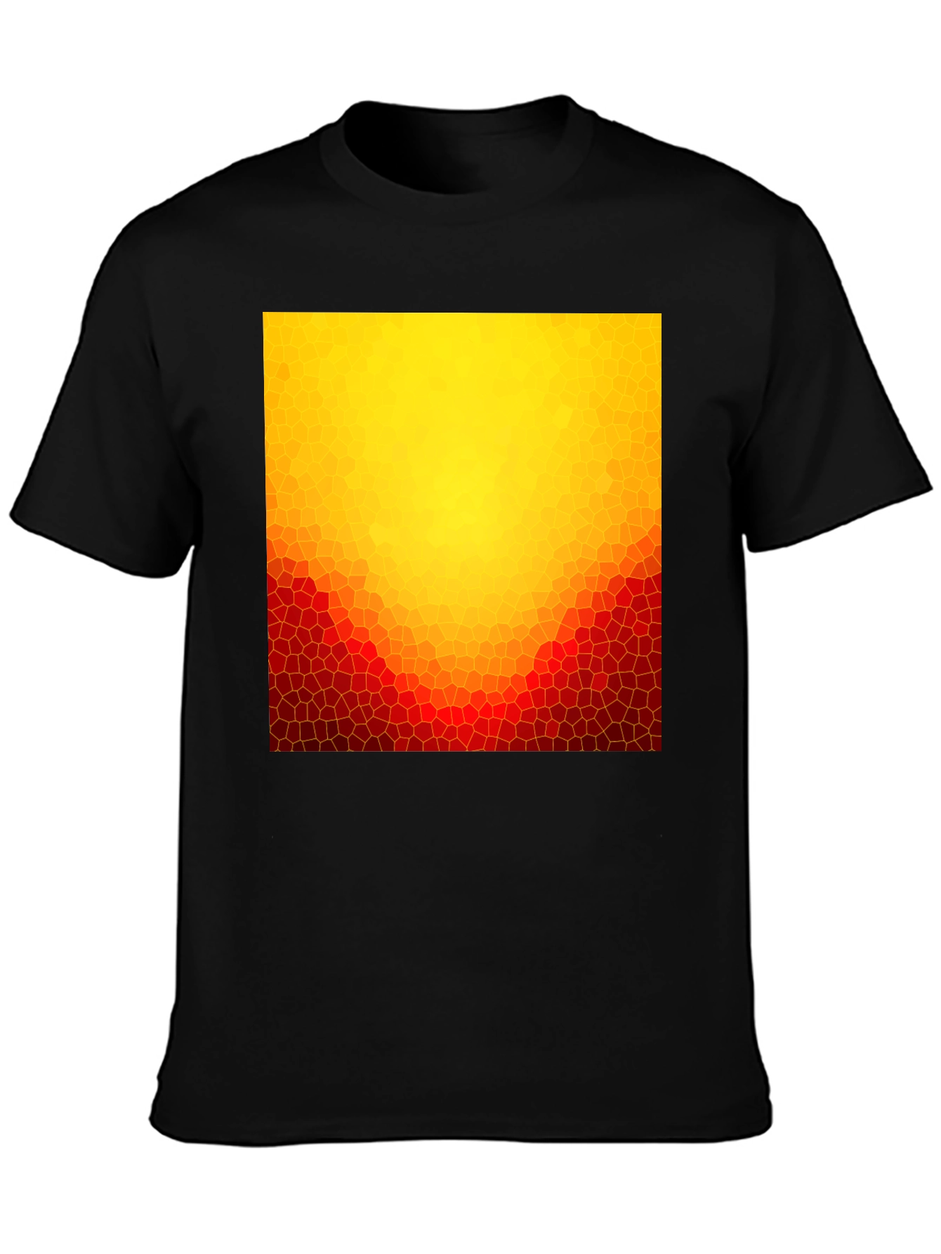 Abstract Mosaic Graphic Tee - Stylish Casual Wear