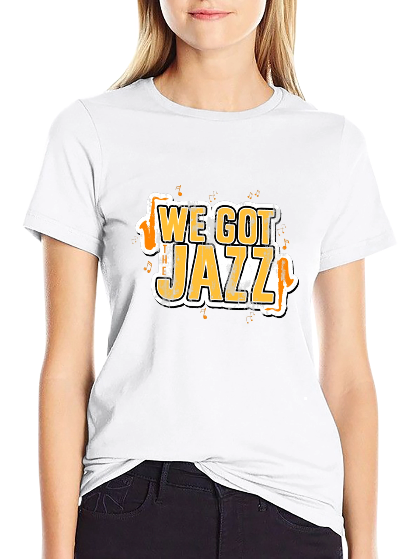 We Got Jazz Graphic Tee - Black Cotton T-Shirt