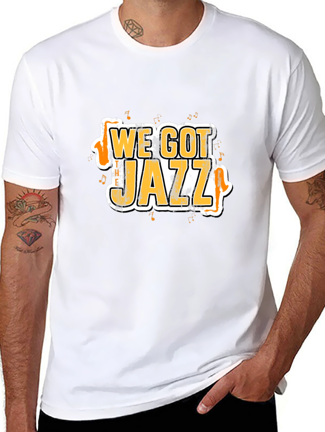 We Got Jazz Graphic Tee - Black Cotton T-Shirt