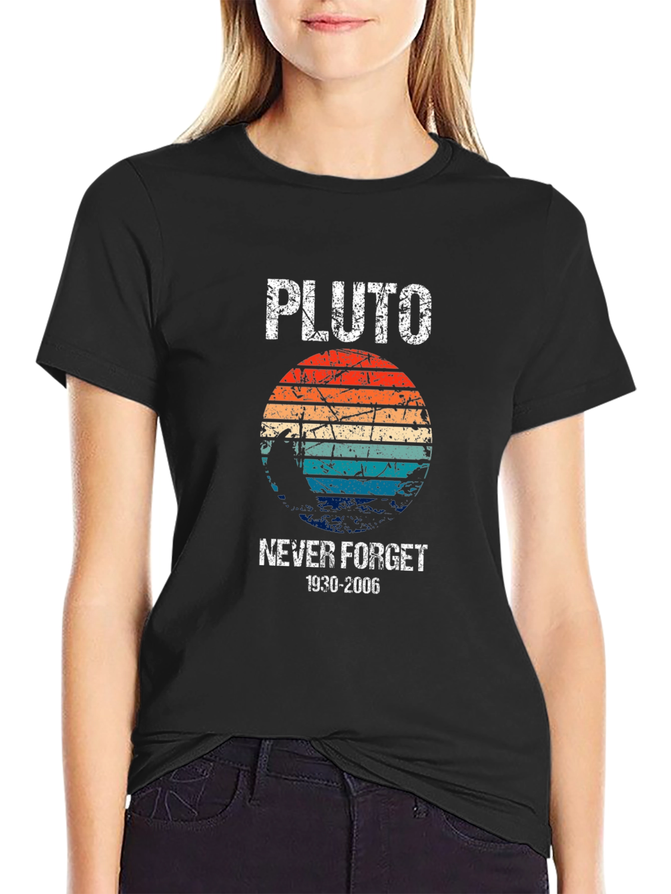 Pluto Never Forget T-Shirt Retro Style