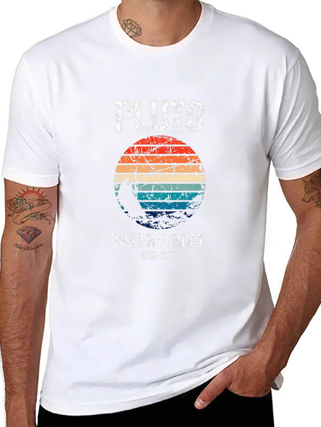 Pluto Never Forget T-Shirt Retro Style