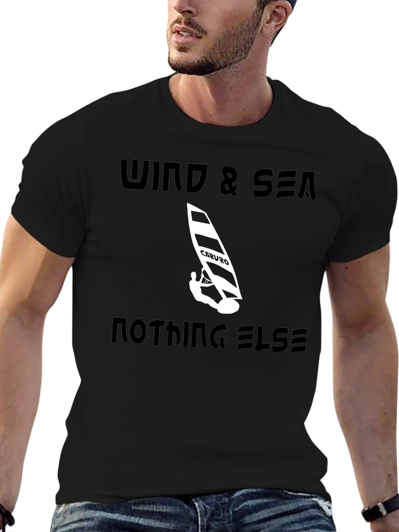 Wind & Sea Graphic Tee - Black Casual T-Shirt