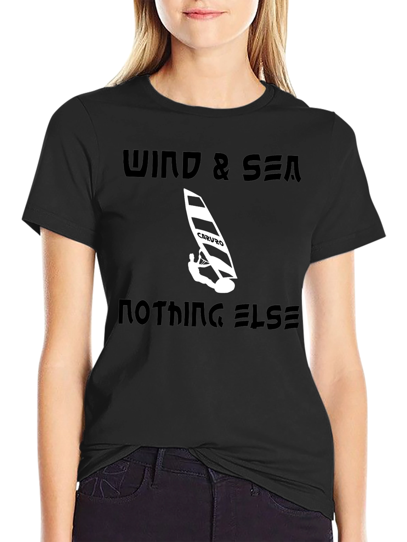 Wind & Sea Graphic Tee - Black Casual T-Shirt