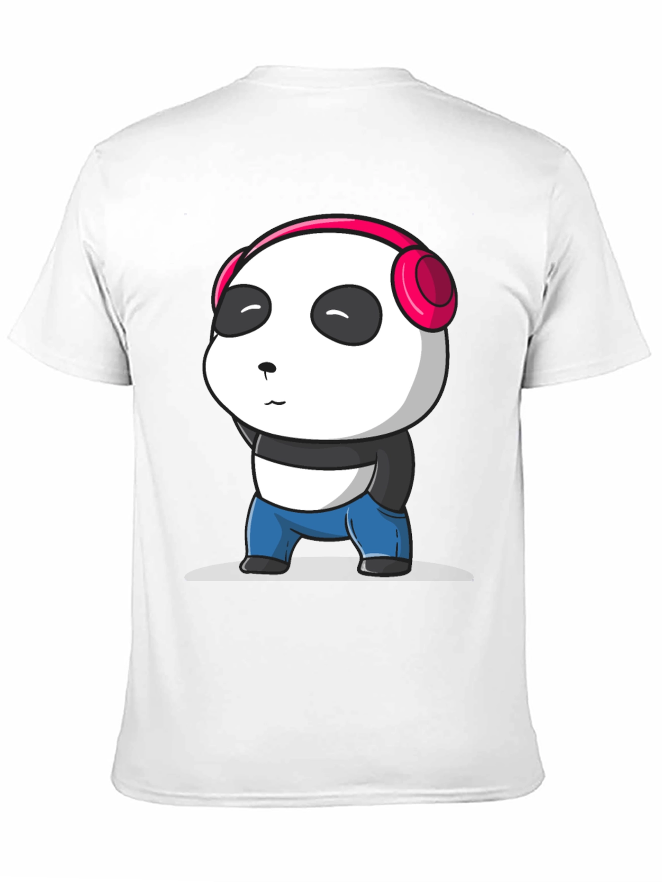 Cute Panda with Headphones Graphic T-Shirt
