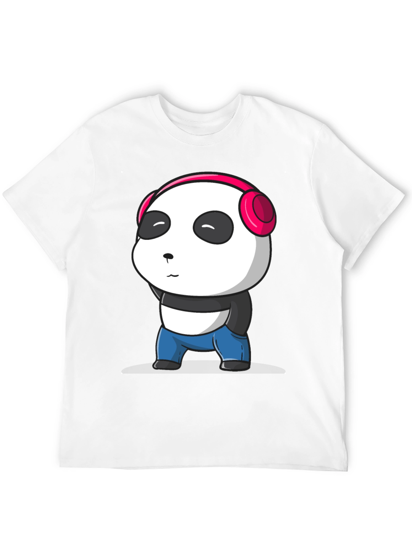 Cute Panda with Headphones Graphic T-Shirt