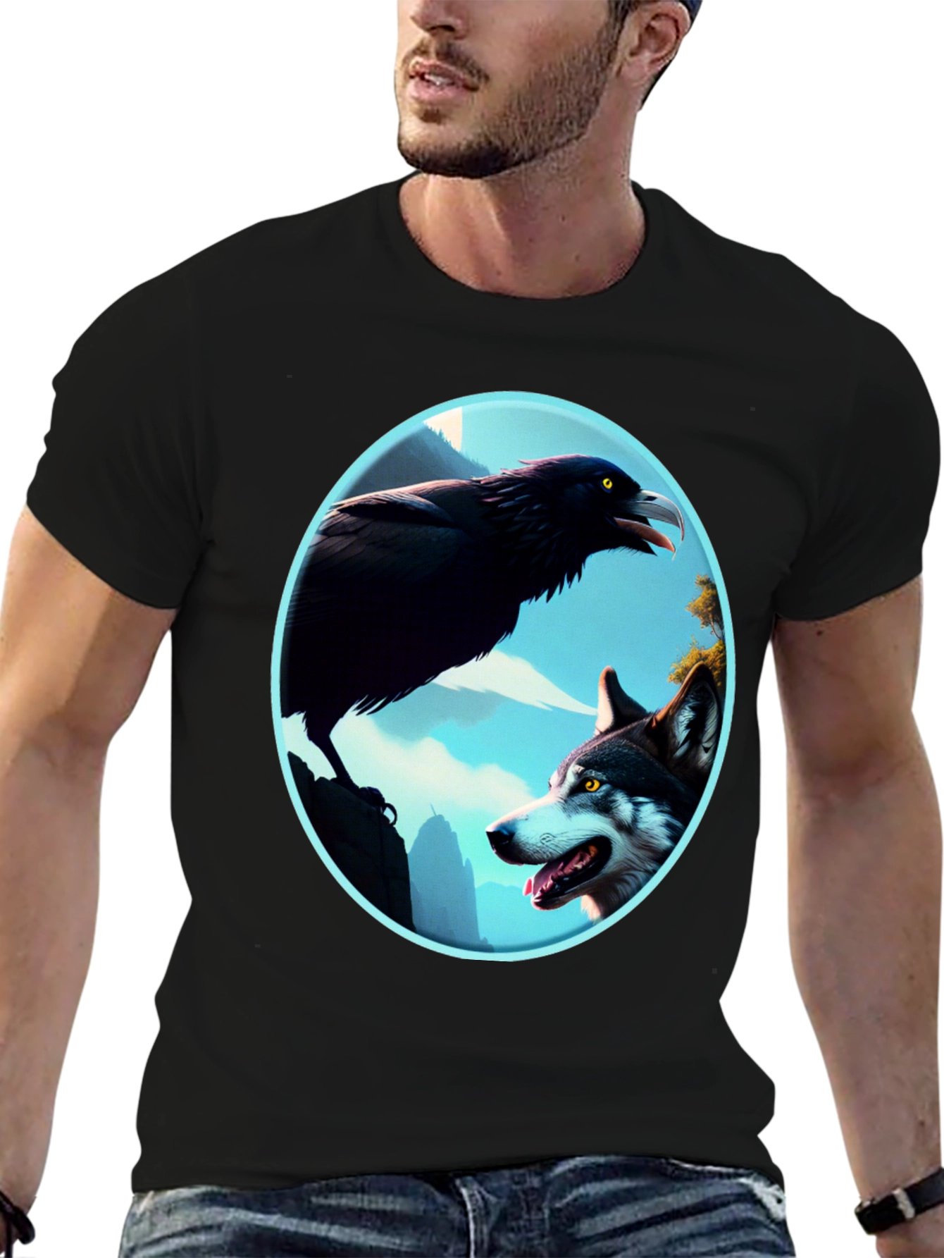 Raven and Wolf Graphic Tee