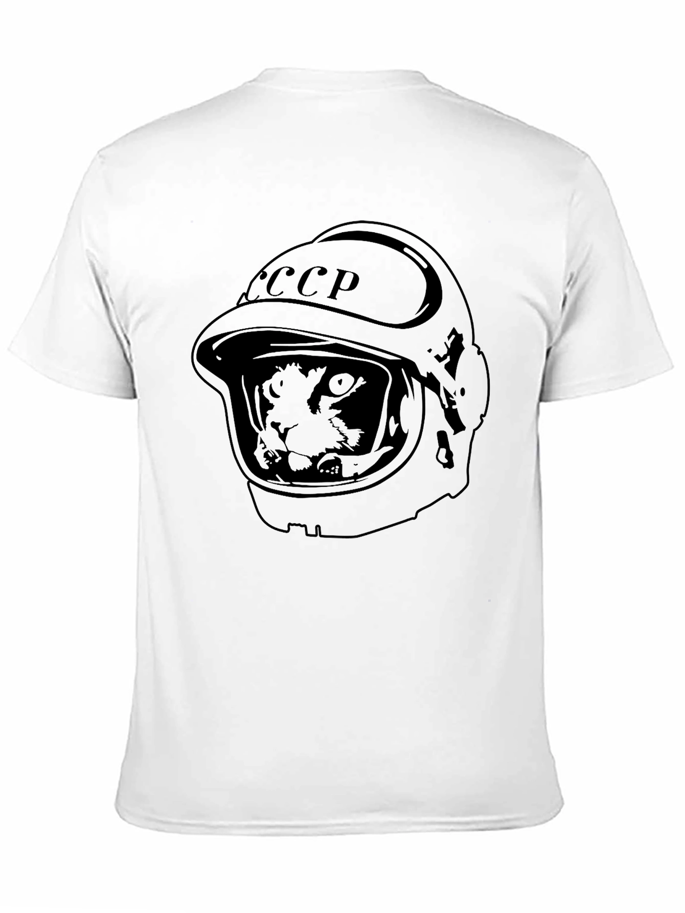 Cosmic Cat Astronaut T-Shirt - USSR Space Design