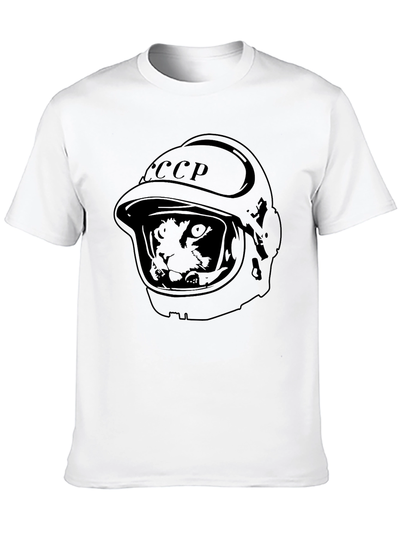 Cosmic Cat Astronaut T-Shirt - USSR Space Design