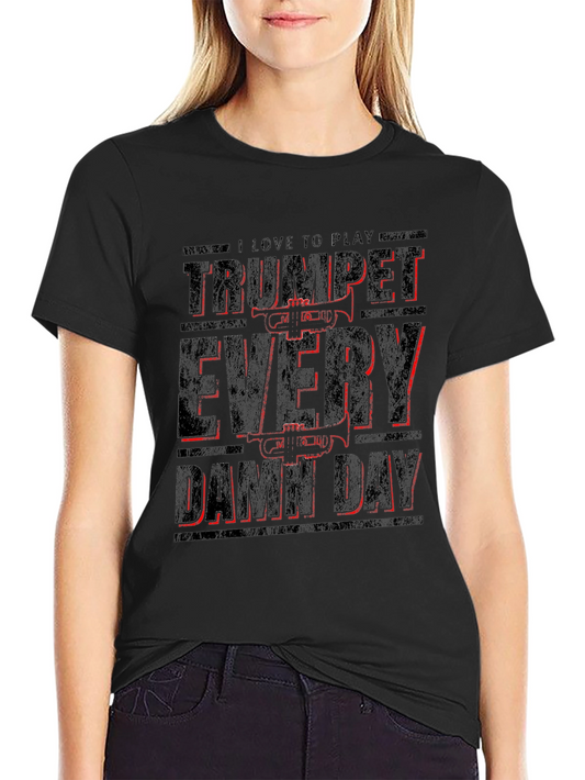 Trumpet Player T-Shirt - I Love To Play Graphic Tee