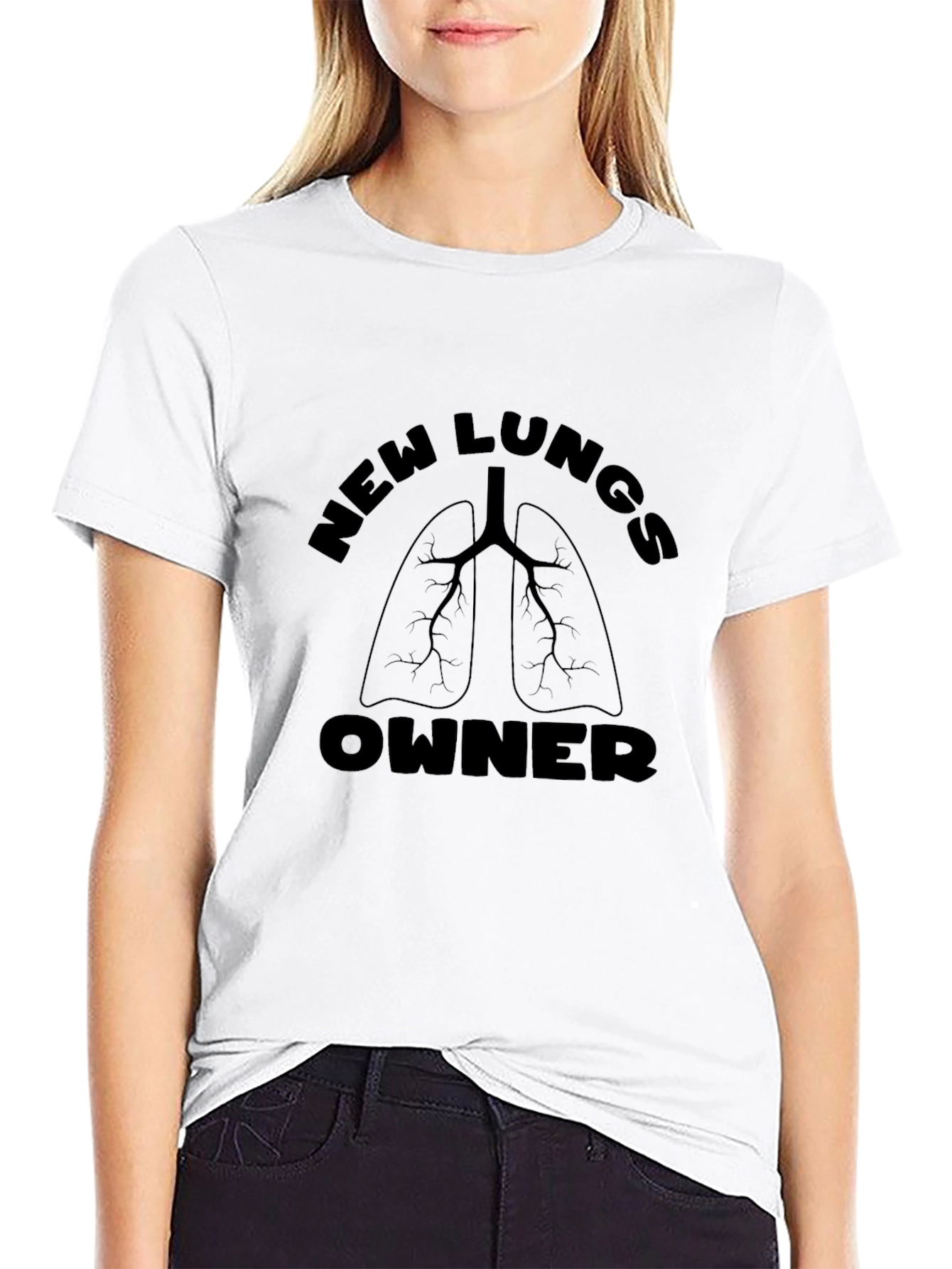 New Lungs Owner Graphic T-Shirt - Black