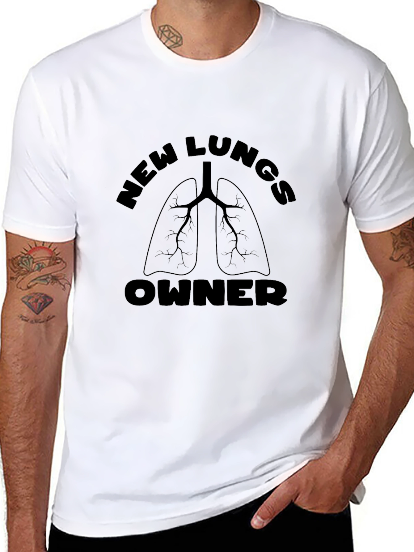 New Lungs Owner Graphic T-Shirt - Black