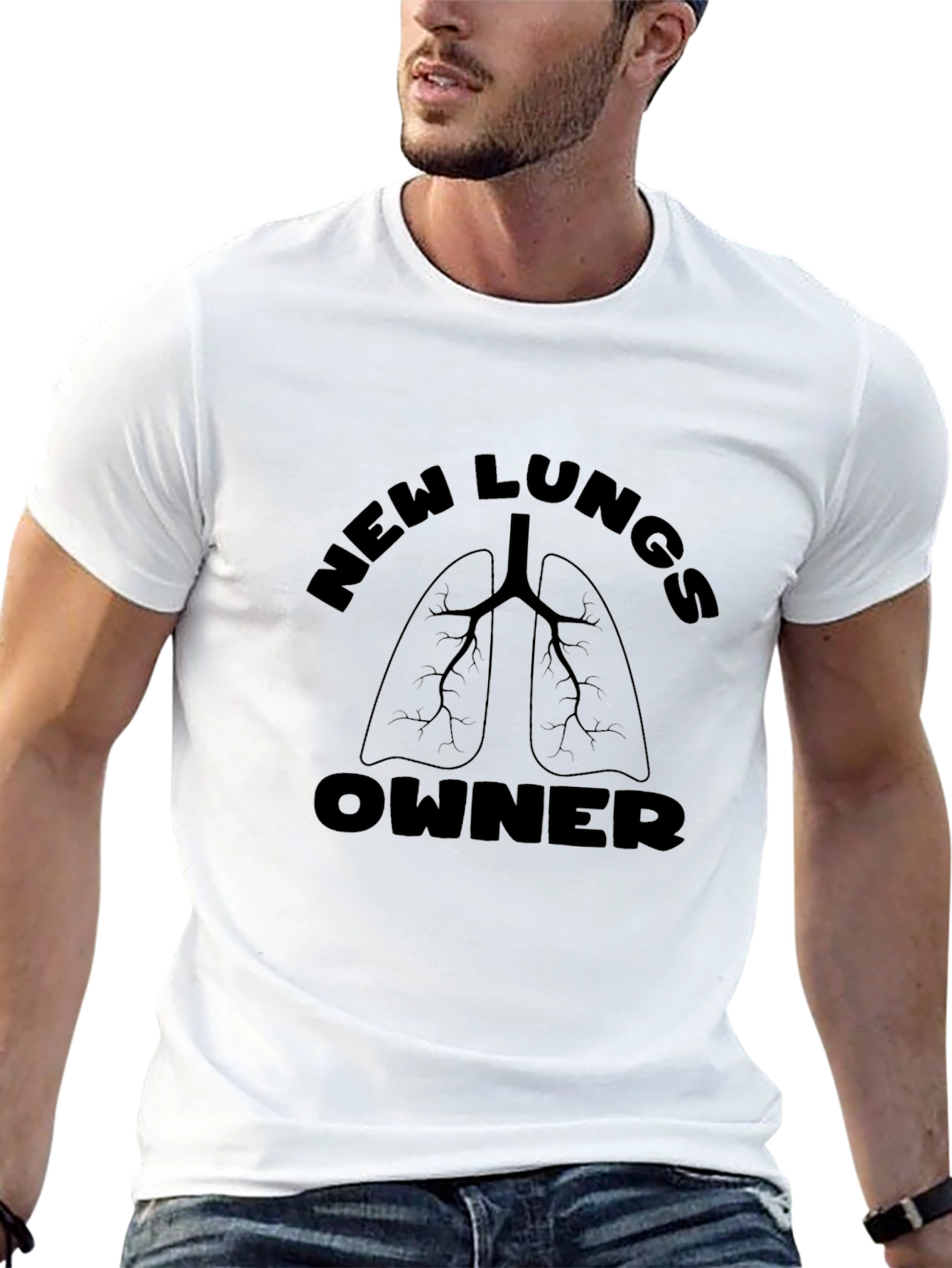 New Lungs Owner Graphic T-Shirt - Black