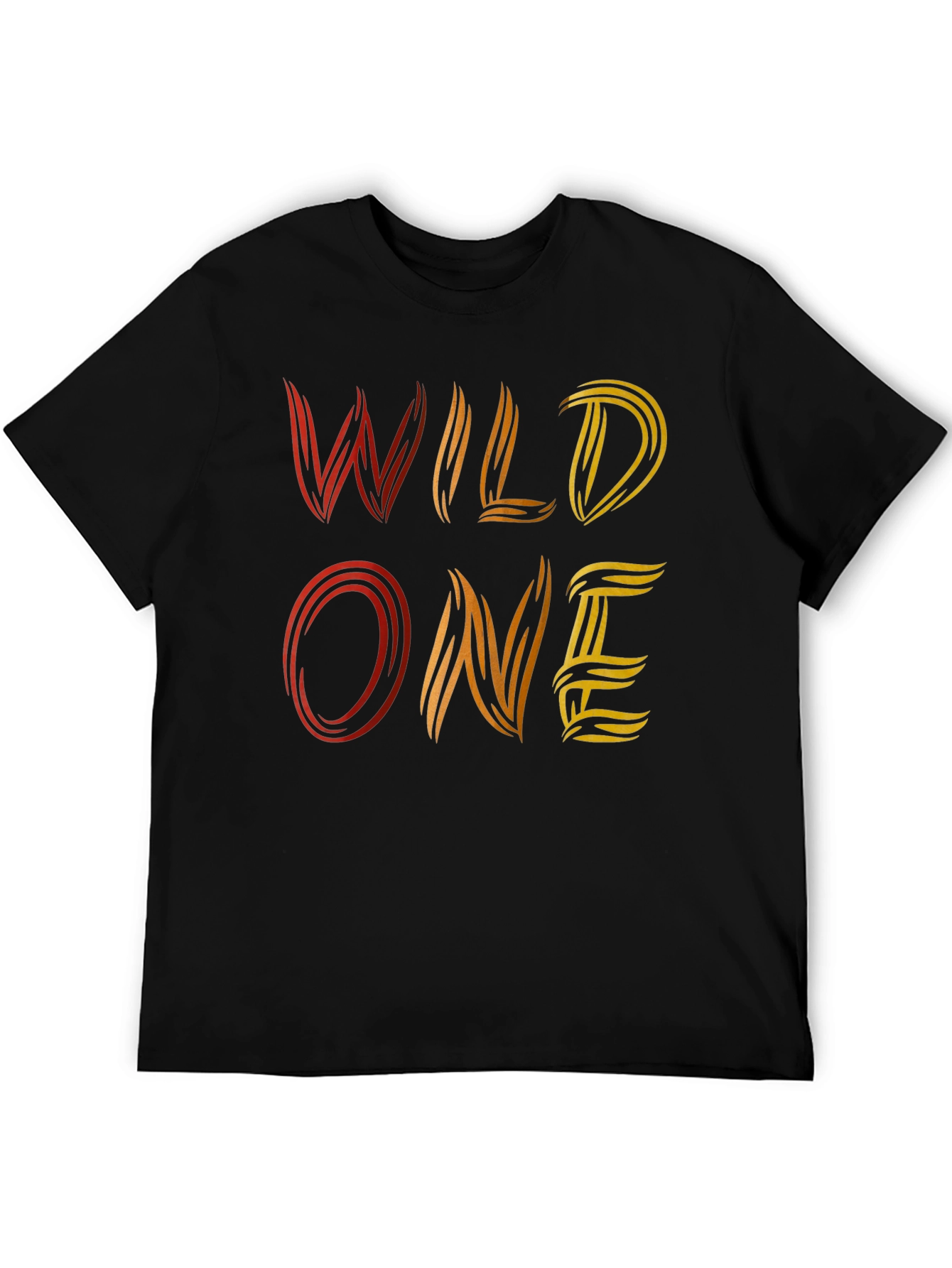 Wild One Graphic Print Black T-Shirt