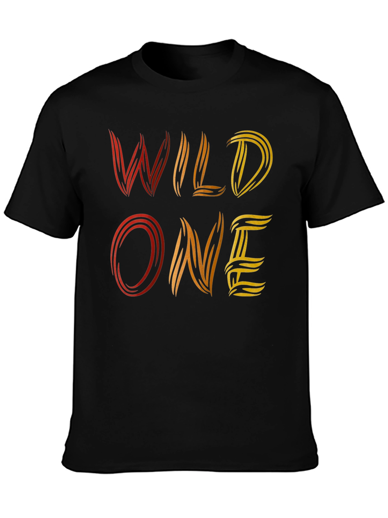 Wild One Graphic Print Black T-Shirt