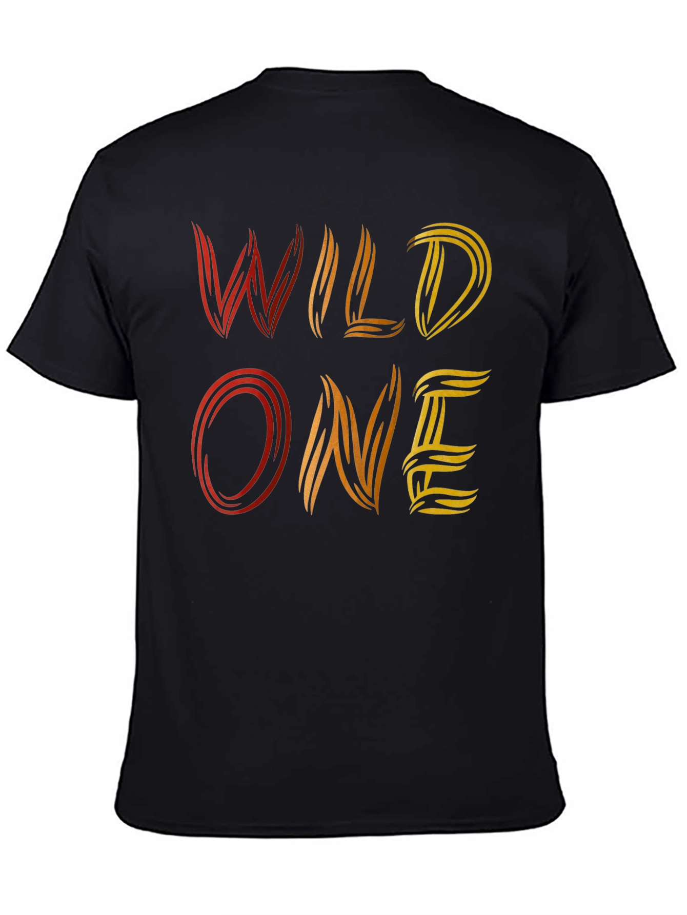 Wild One Graphic Print Black T-Shirt