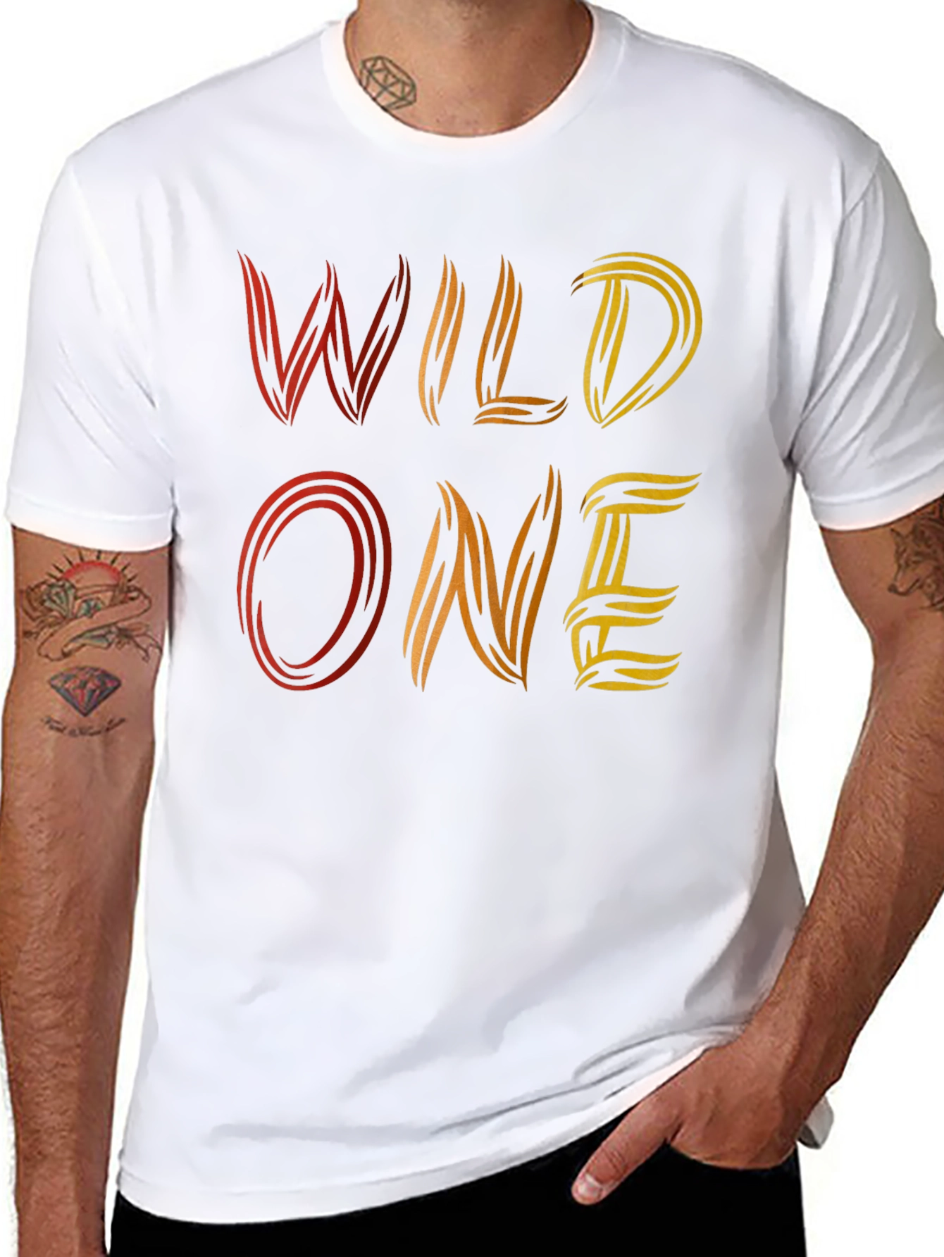 Wild One Graphic Print Black T-Shirt
