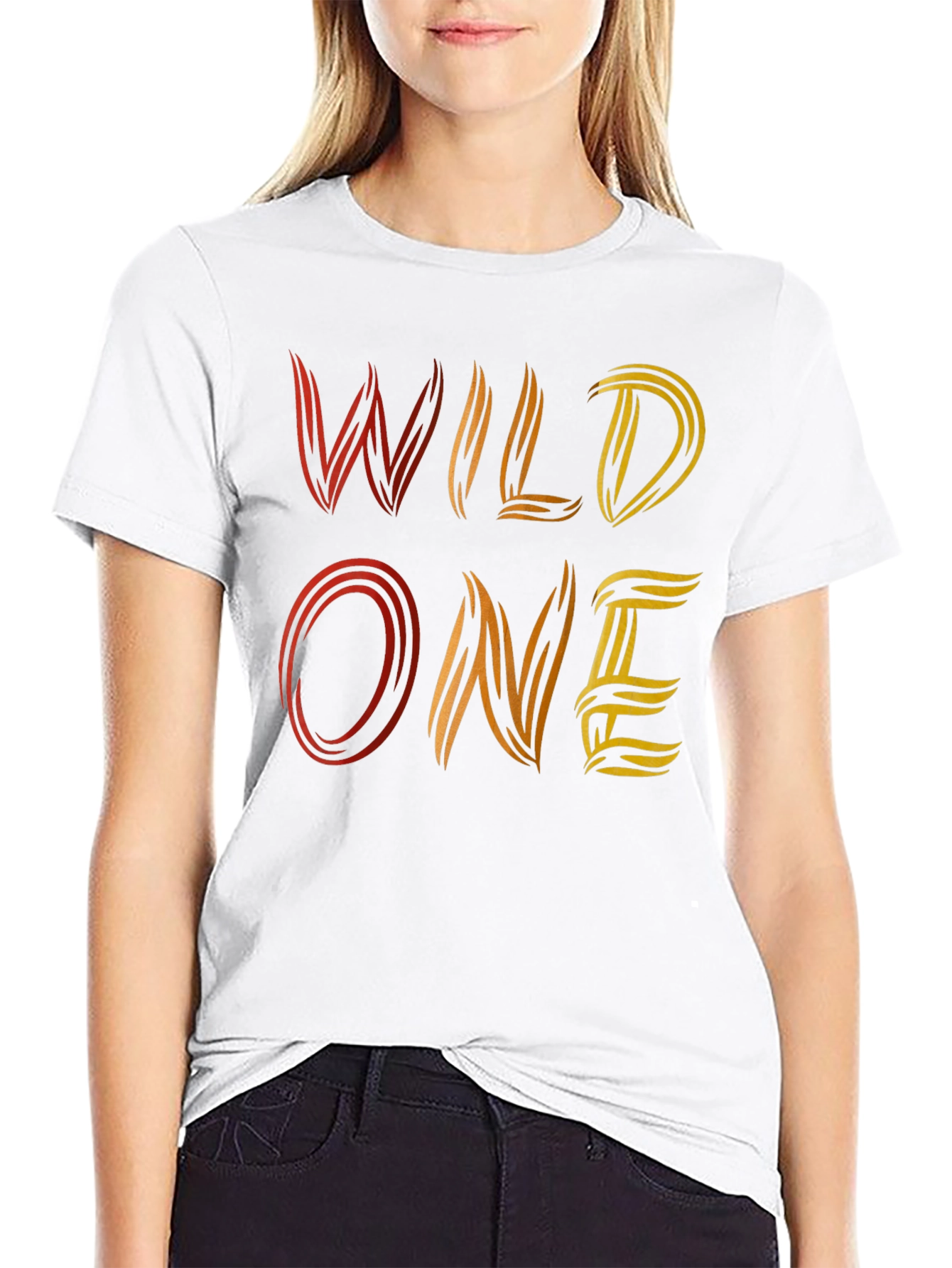 Wild One Graphic Print Black T-Shirt