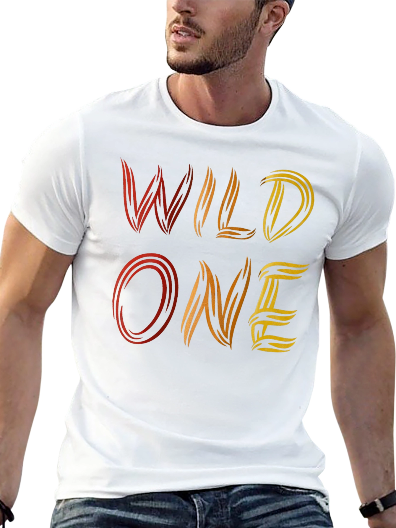 Wild One Graphic Print Black T-Shirt
