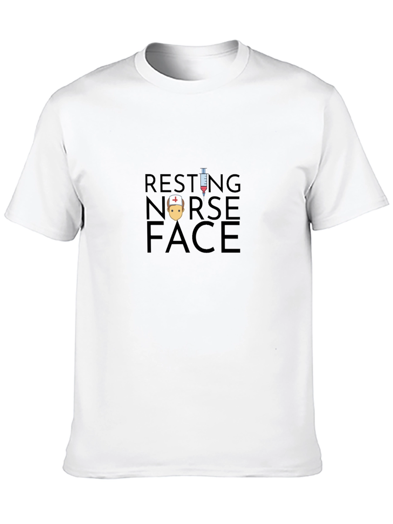 Resting Nurse Face Graphic T-Shirt - Black
