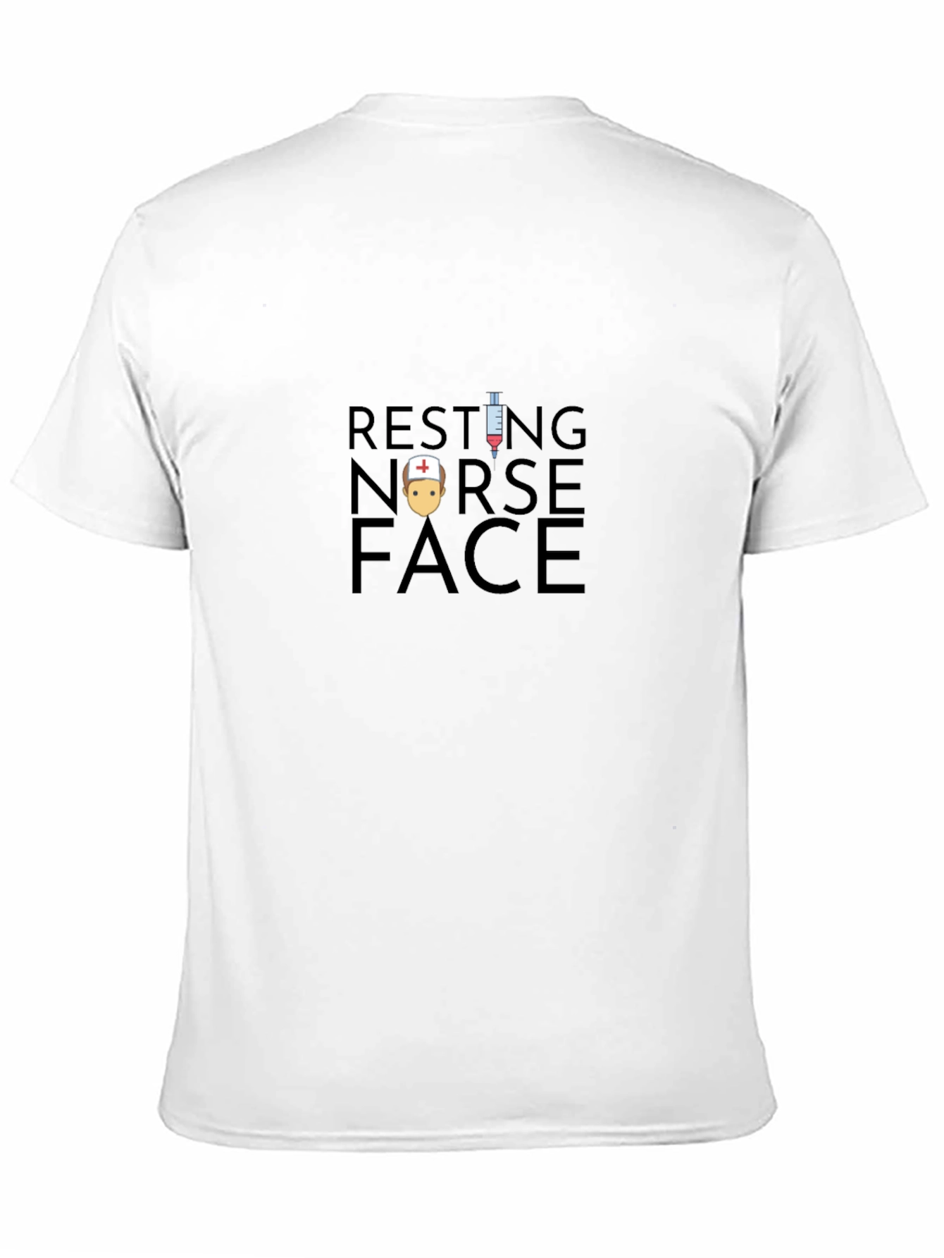 Resting Nurse Face Graphic T-Shirt - Black