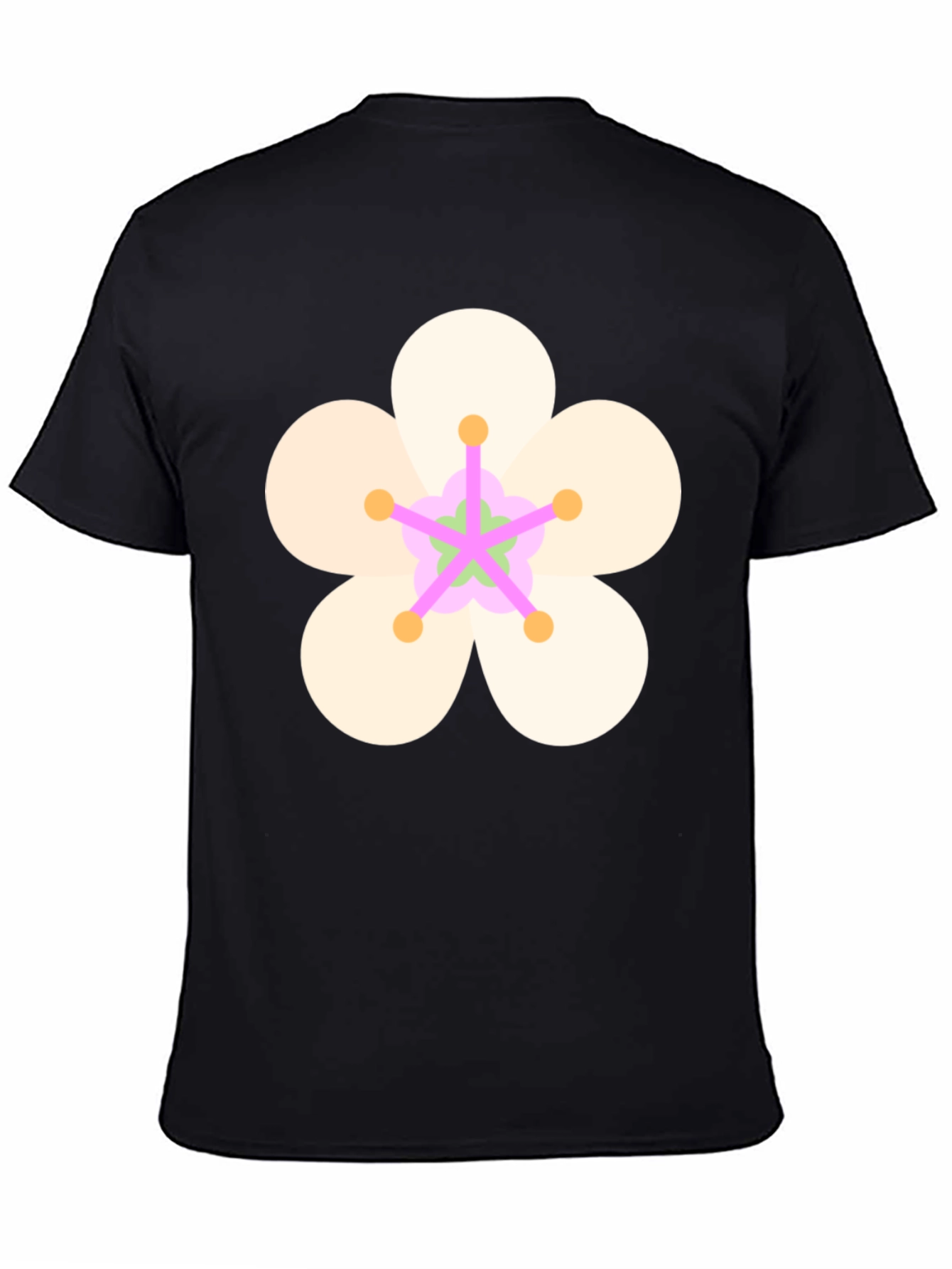 Floral Graphic Black Tee