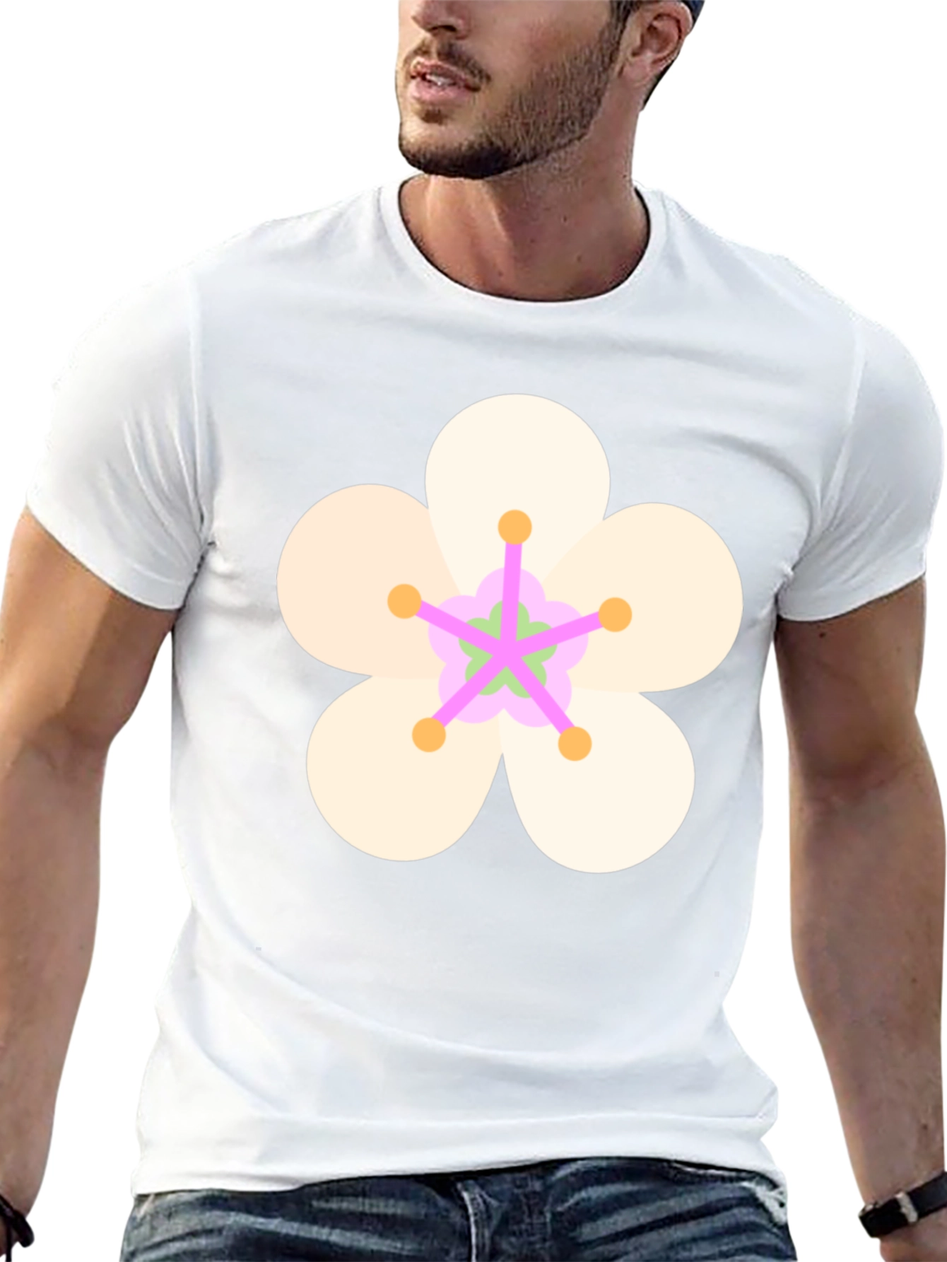 Floral Graphic Black Tee