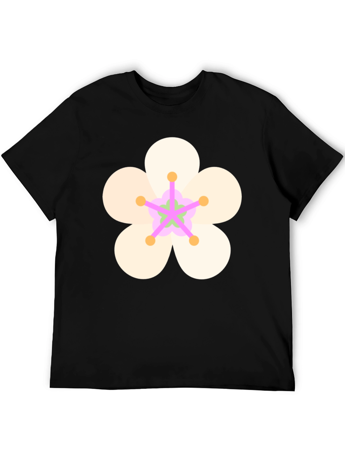Floral Graphic Black Tee