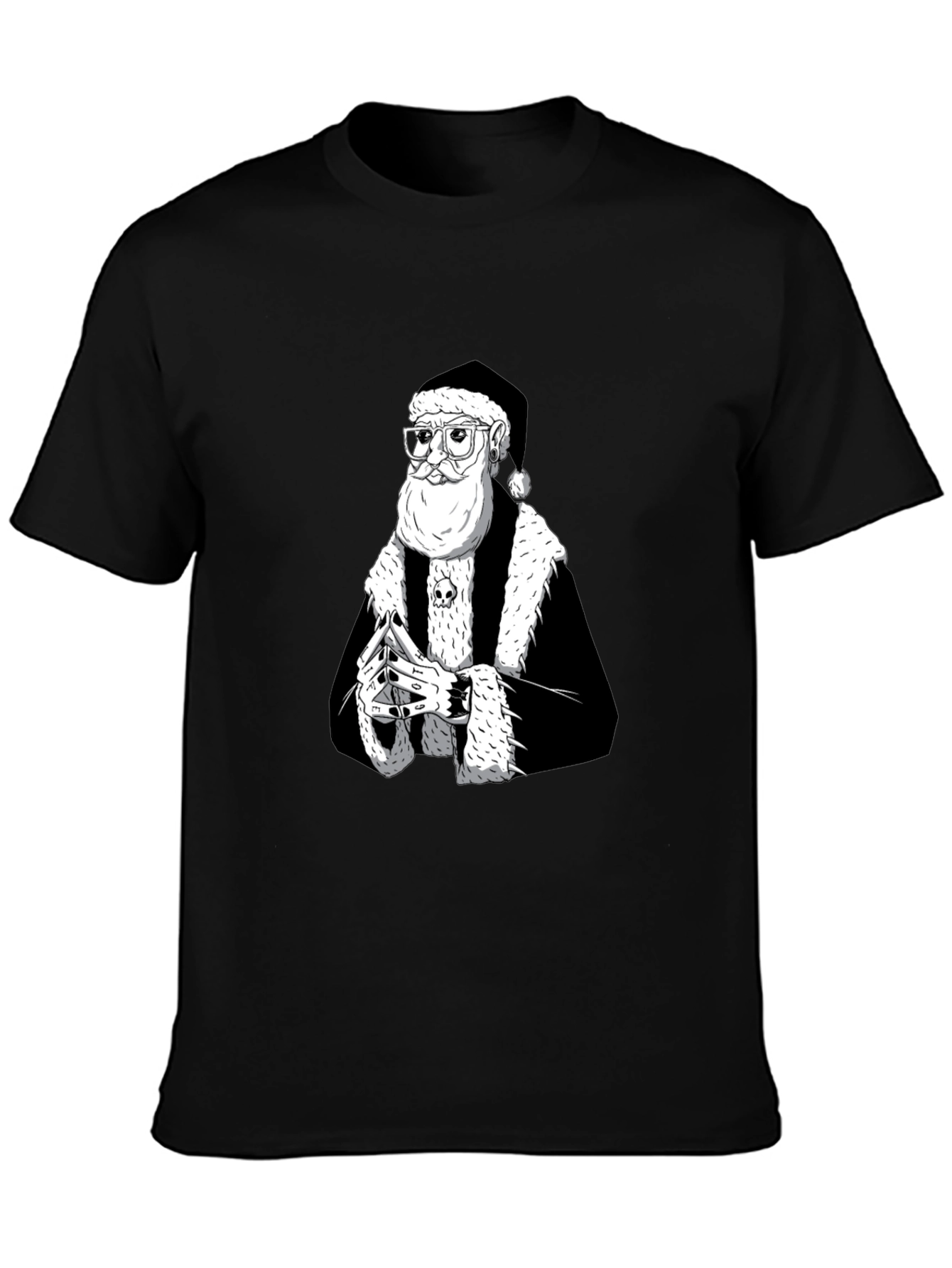 Black Santa T-Shirt - Holiday Streetwear