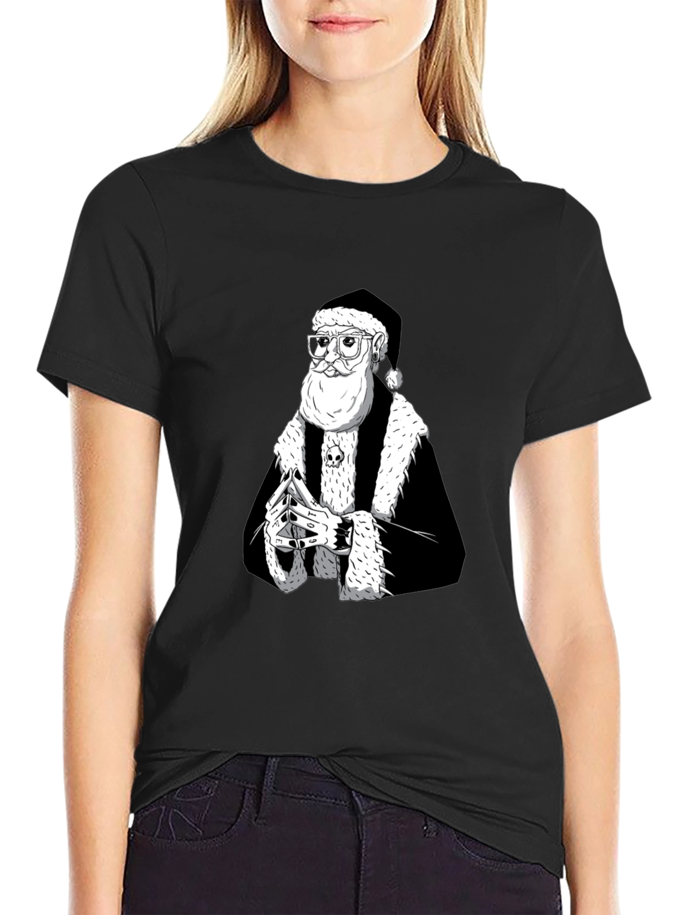 Black Santa T-Shirt - Holiday Streetwear