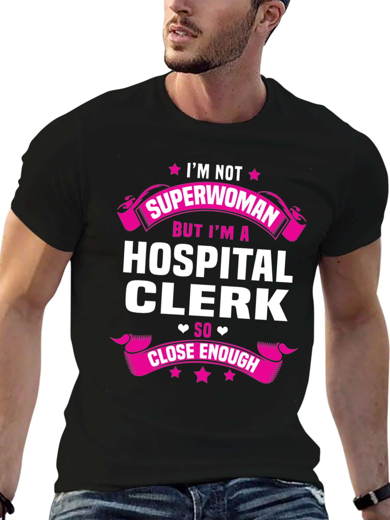 Hospital Clerk Superwoman T-Shirt - Funny Gift
