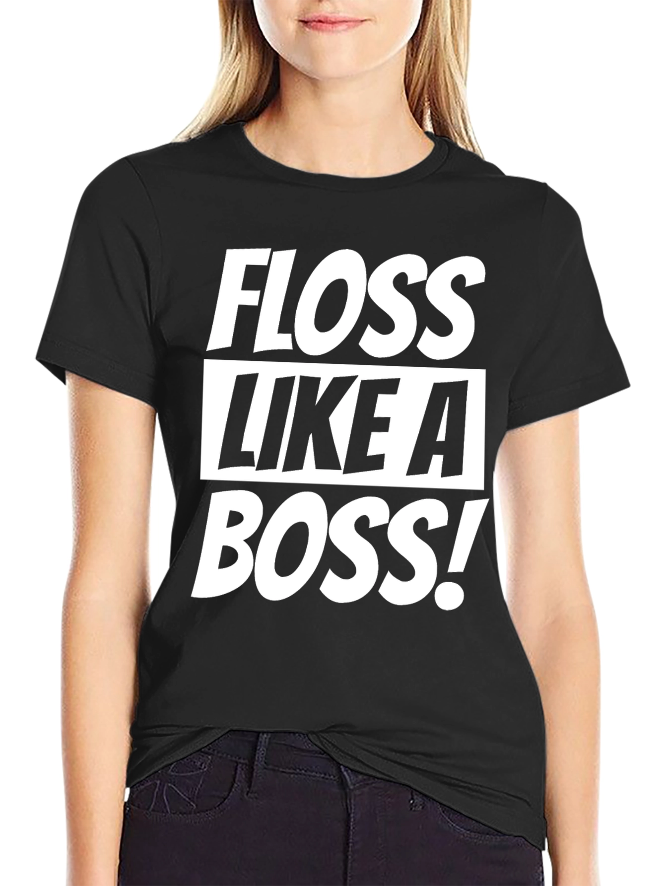 Floss Like a Boss Black T-Shirt